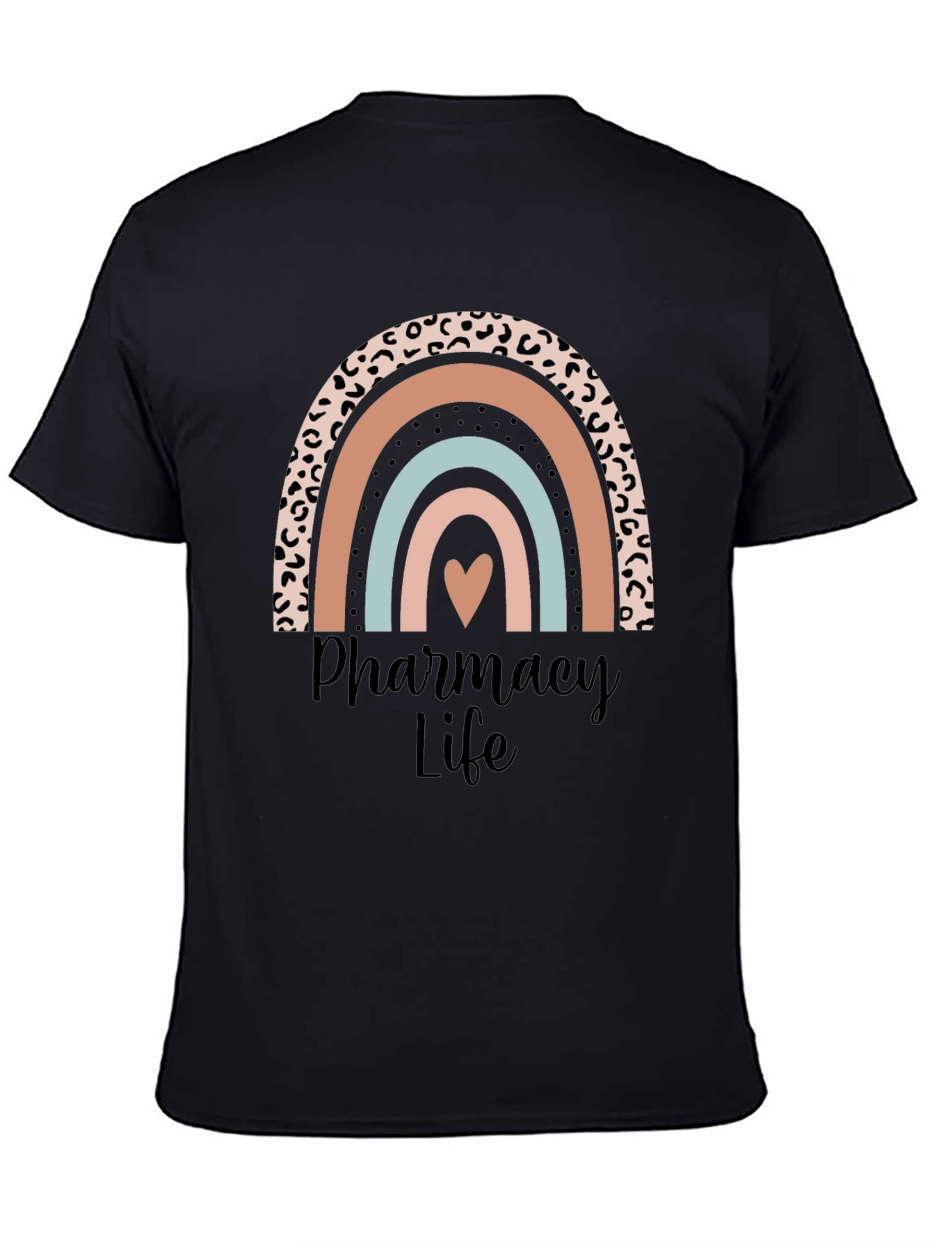 Black Pharmacy Life Rainbow Graphic Tee view 4
