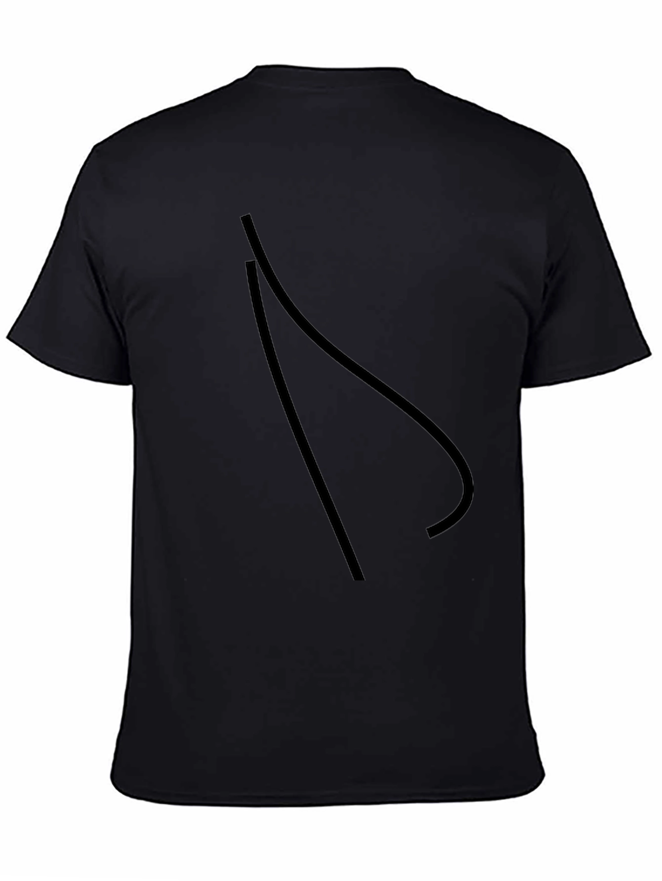 Black Modern Graphic Black T-Shirt view 4