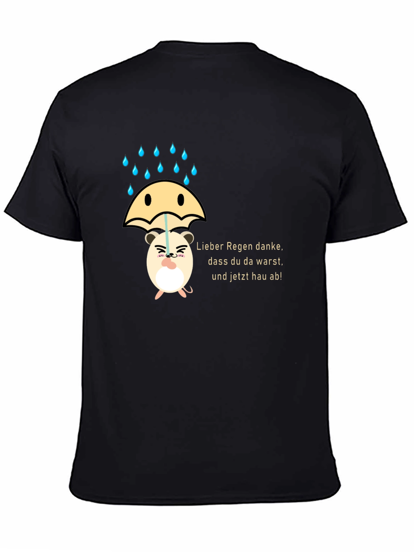 Funny Hamster Rain T-Shirt - 4