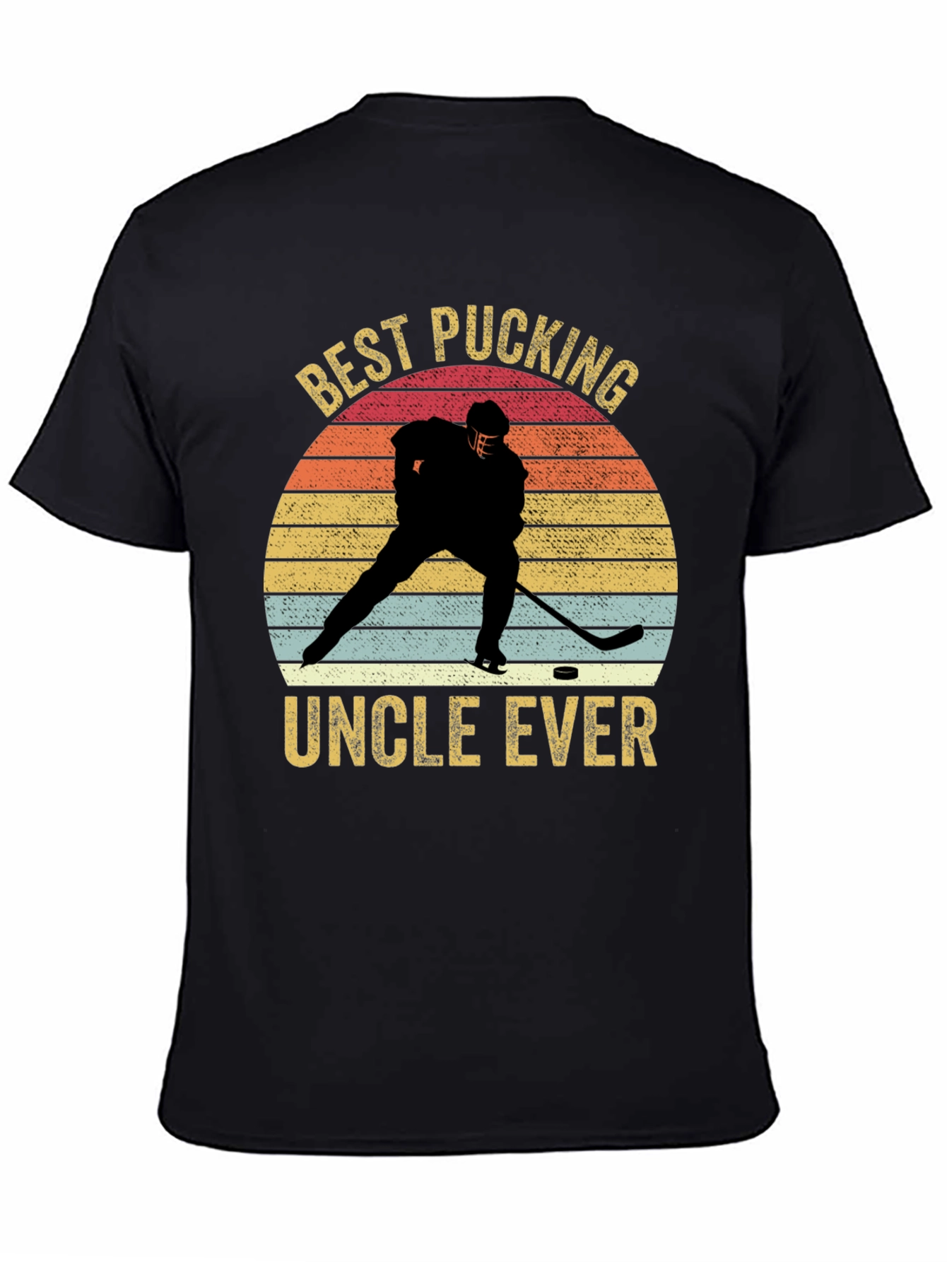 Black Best Pucking Uncle Ever T-Shirt view 4
