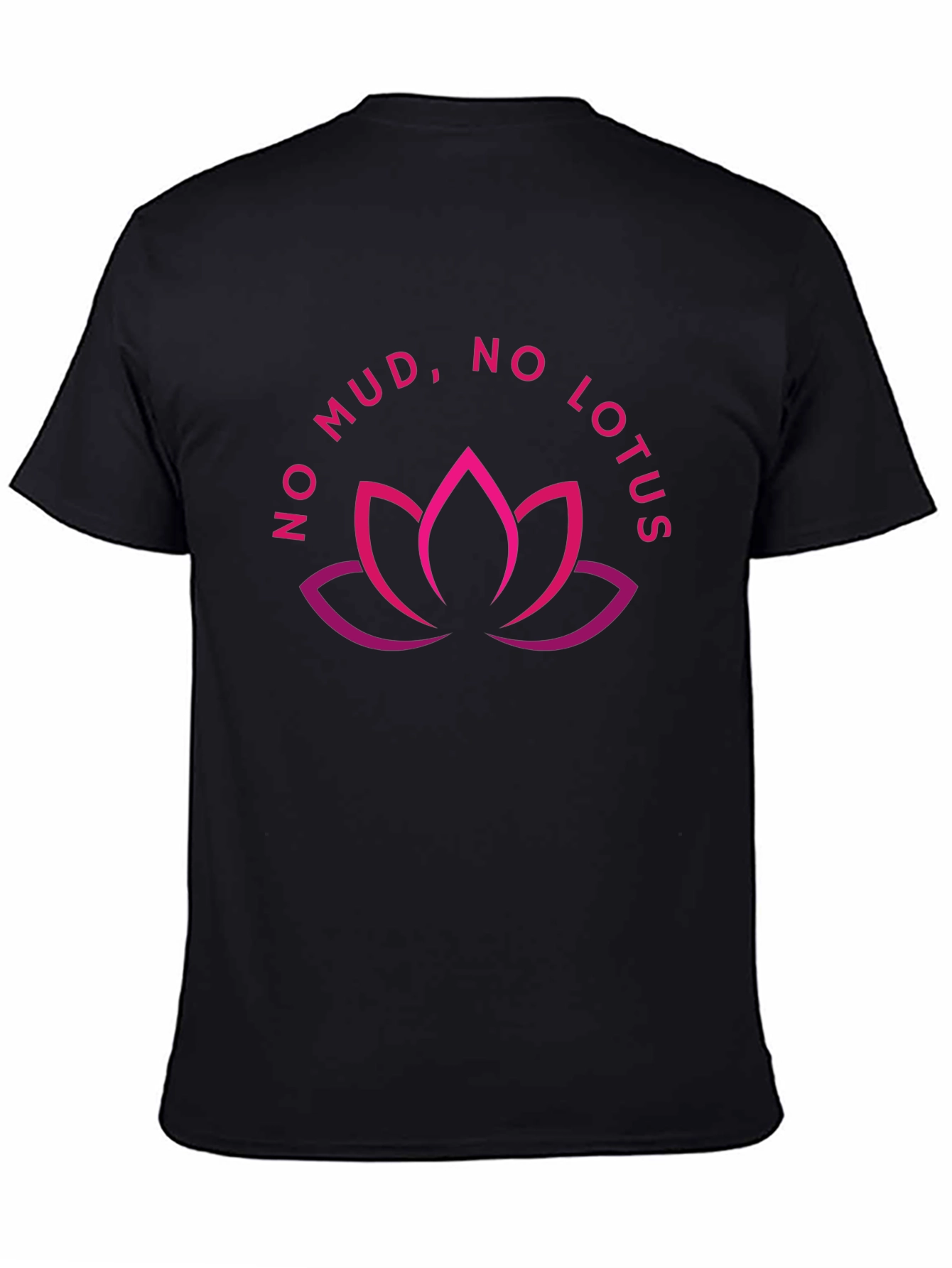 Black No Mud, No Lotus Graphic Tee view 4