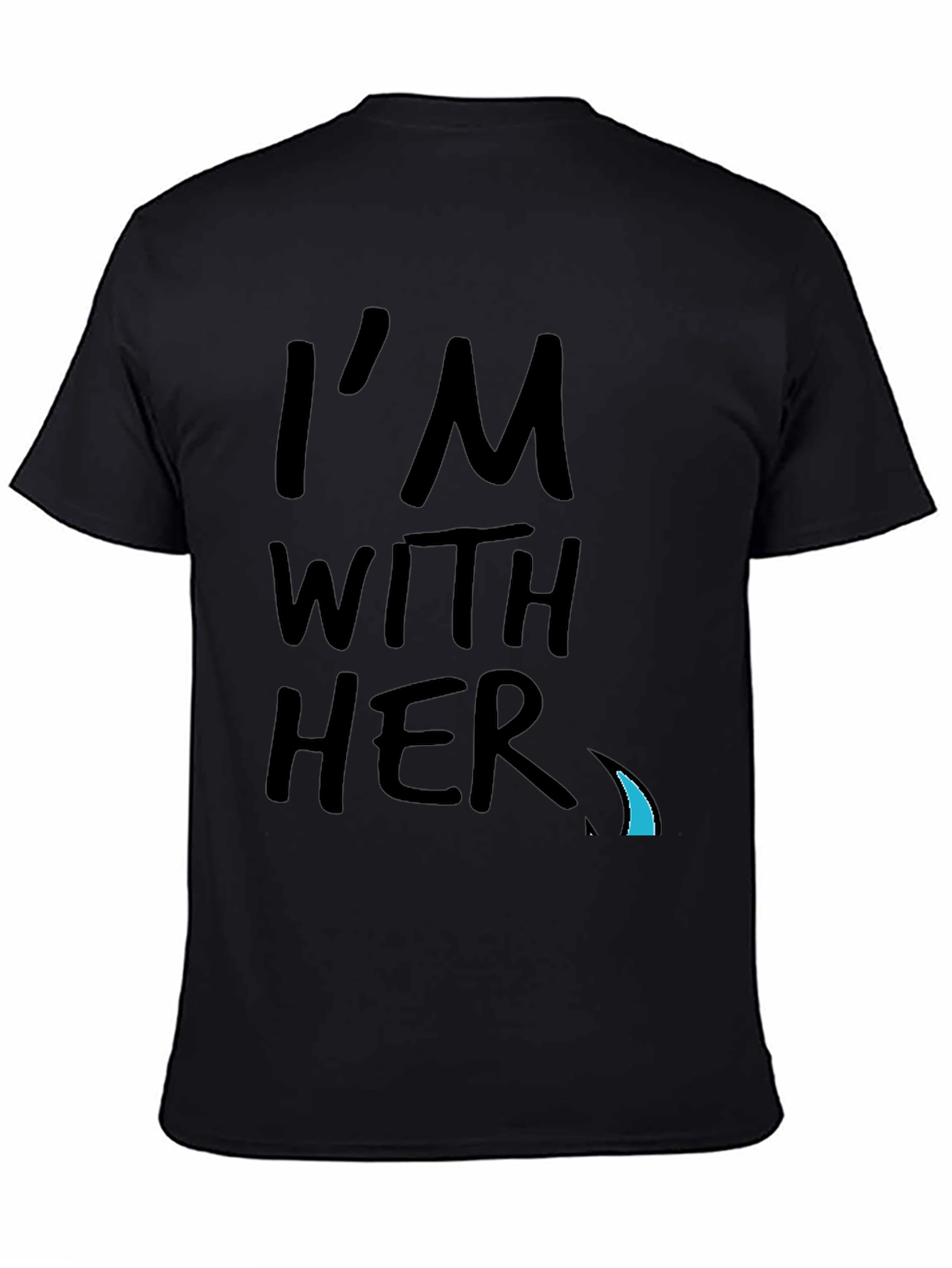 Black I'm With Her Graphic Tee - Black Crew Neck view 4