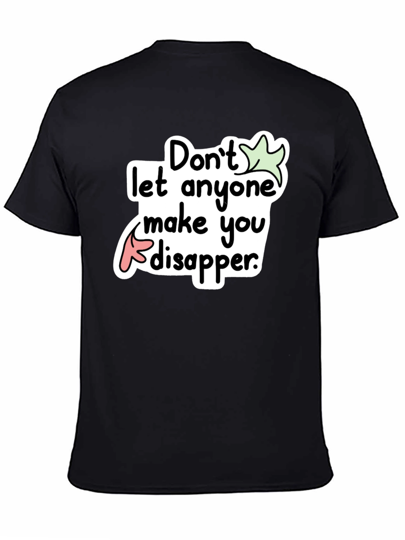 Black Don't Disappear Graphic Tee - Black view 4