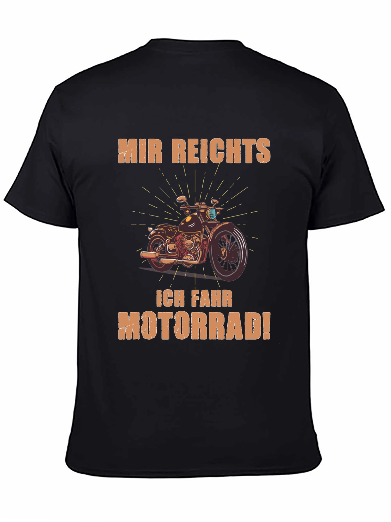 Black Mir Reichts Ich Fahr Motorrad T-Shirt view 4