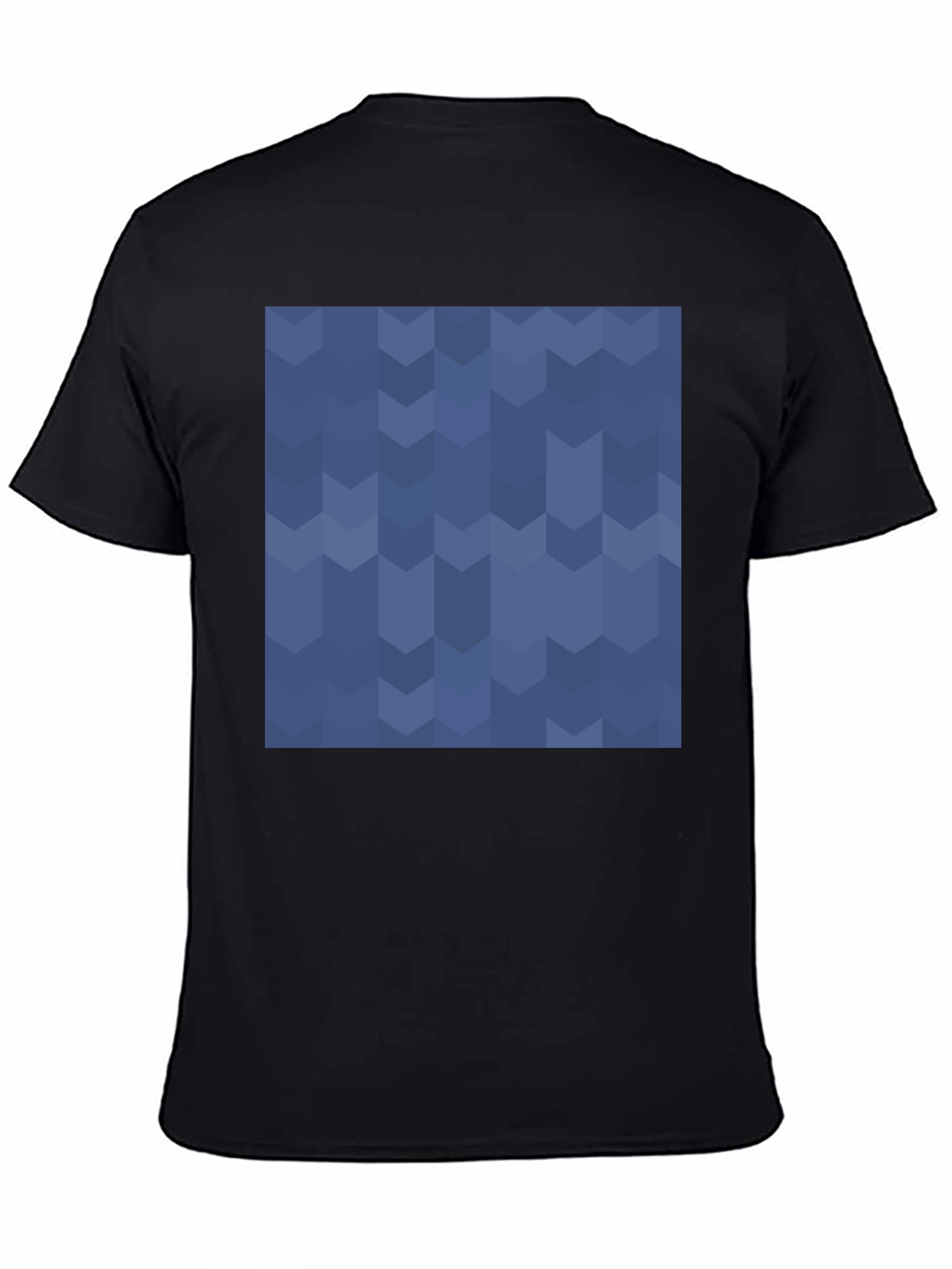 Black Geometric Arrow Pattern T-Shirt view 4