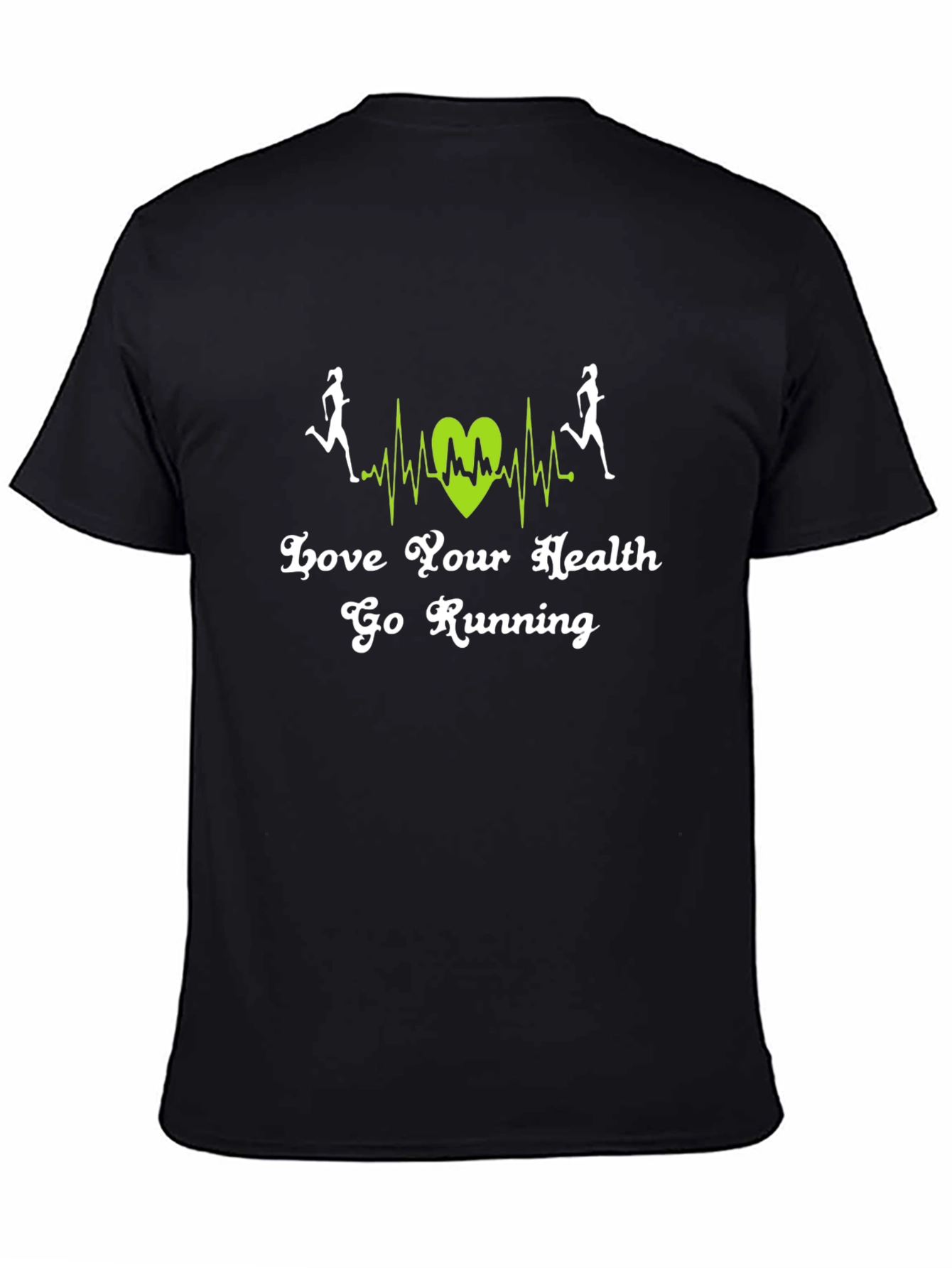 Black Love Your Health Go Running T-Shirt view 4