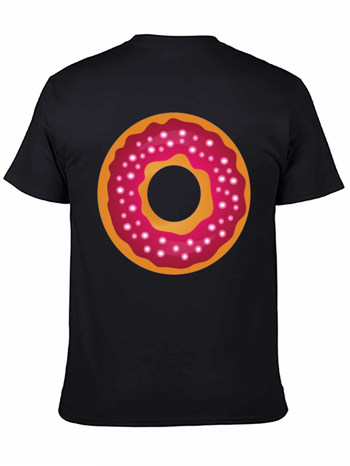 Black Donut Graphic Tee - Sweet & Stylish Casual Wear view 4