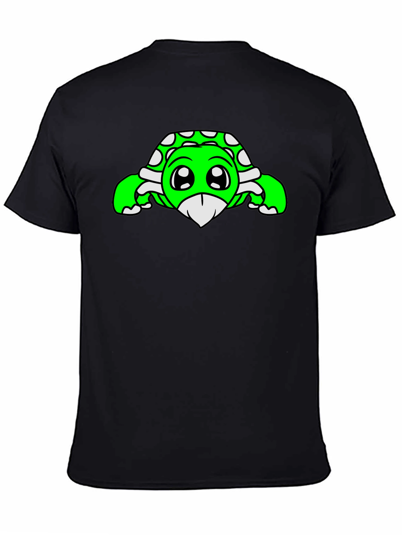 Black Cute Turtle Graphic Tee - Black view 4