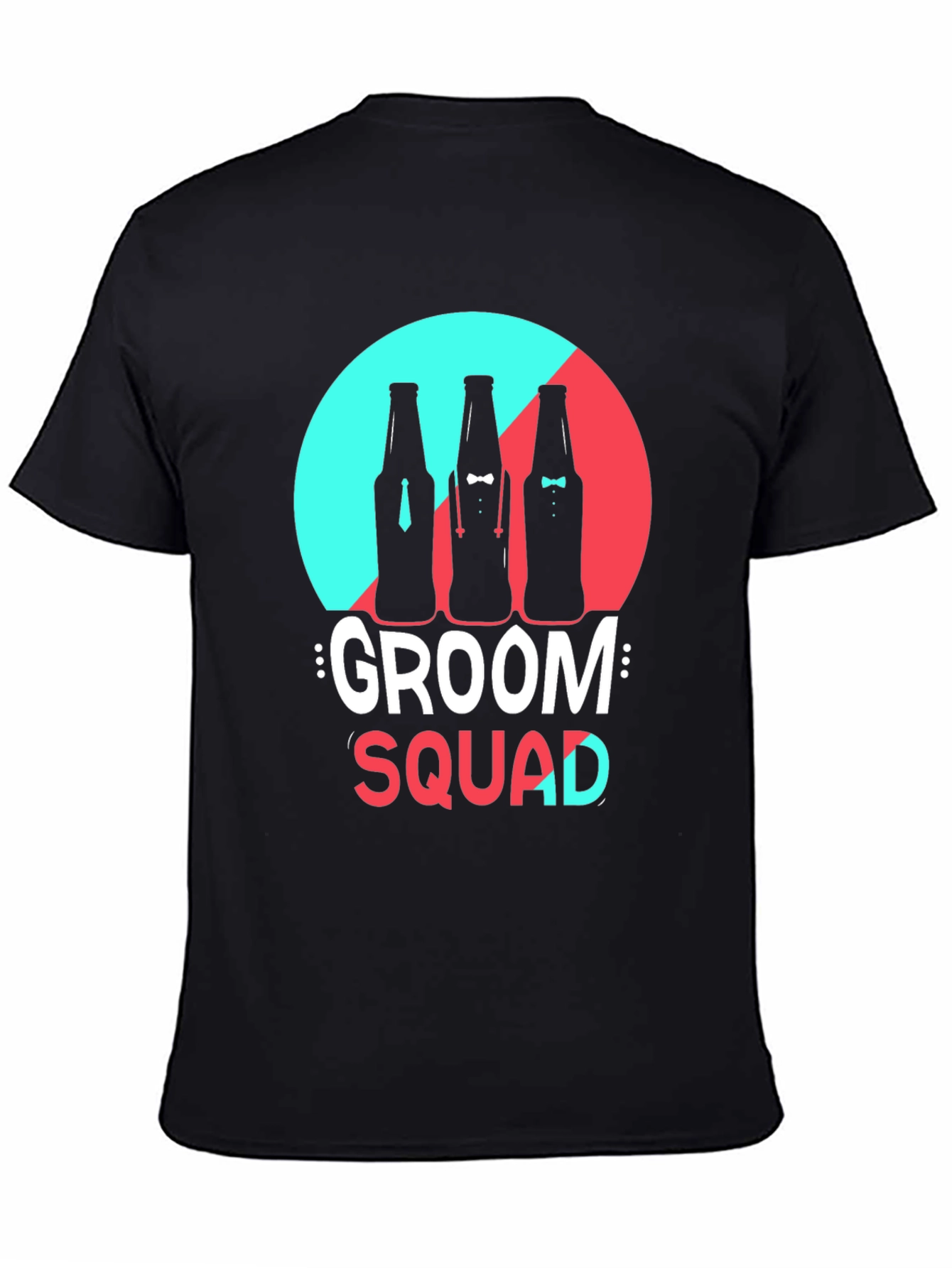 Black Groom Squad Graphic T-Shirt view 4