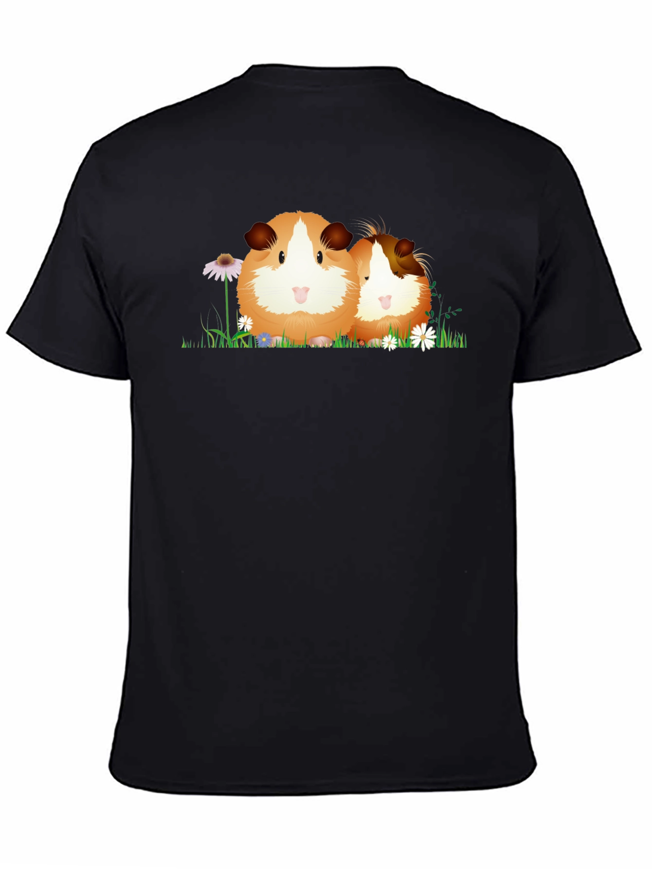 Black Guinea Pig Graphic Tee - Cute Animal Lover Shirt view 4