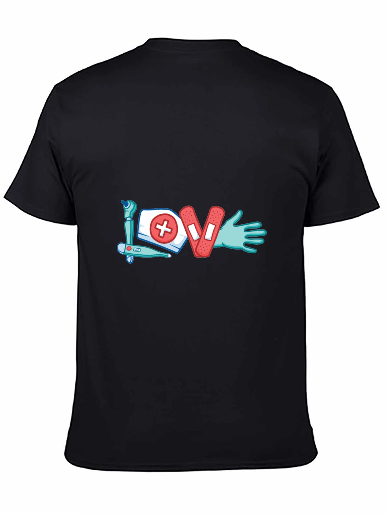 Black Medical Love T-Shirt - Nurse Doctor Gift view 4