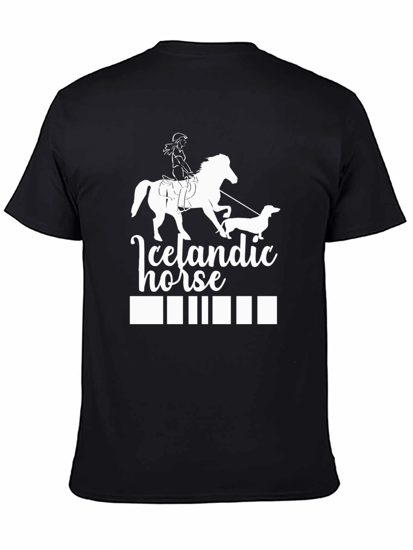 Black Icelandic Horse T-Shirt - Equestrian Style view 4