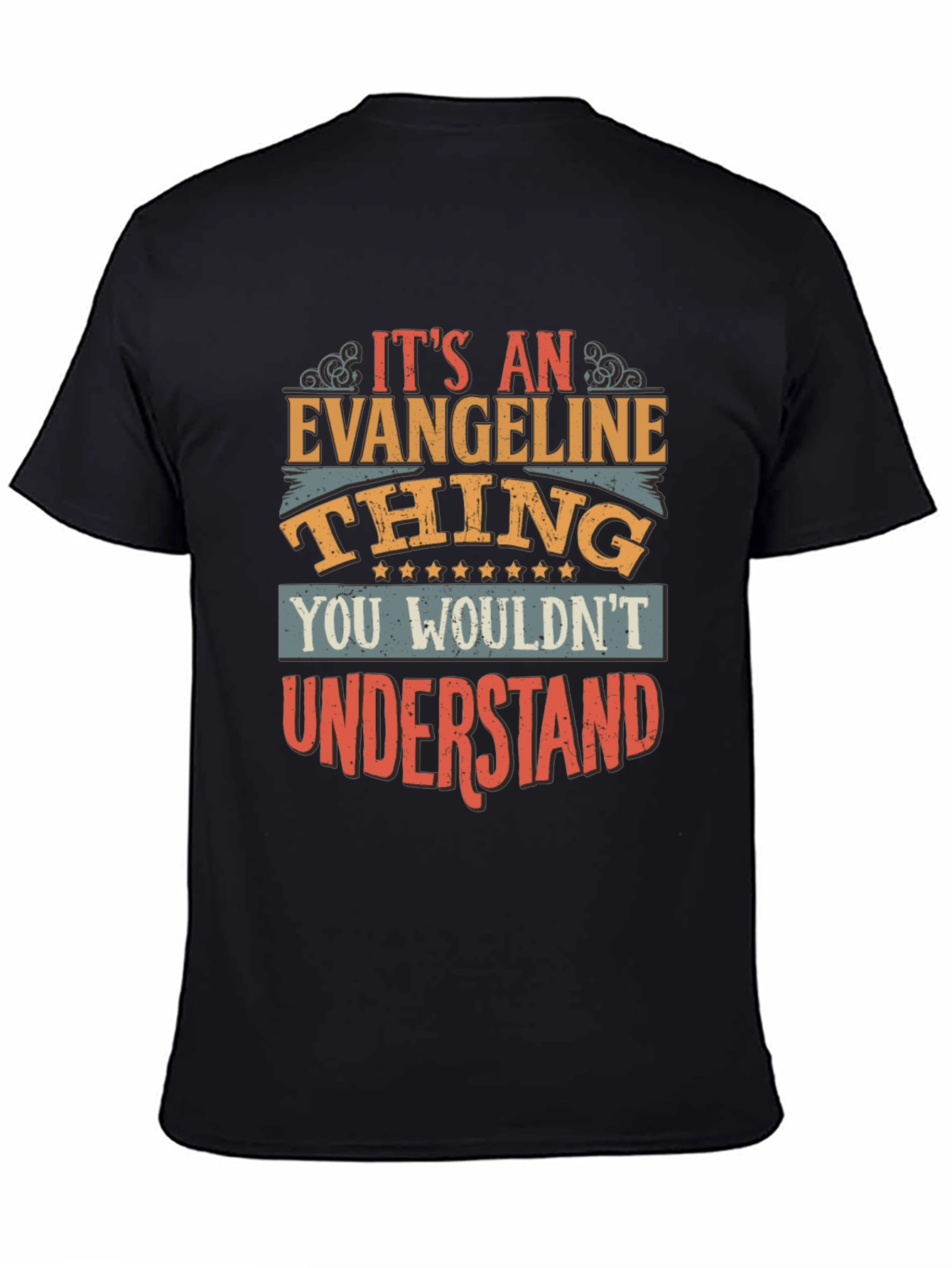 Black It's An Evangeline Thing T-Shirt view 4