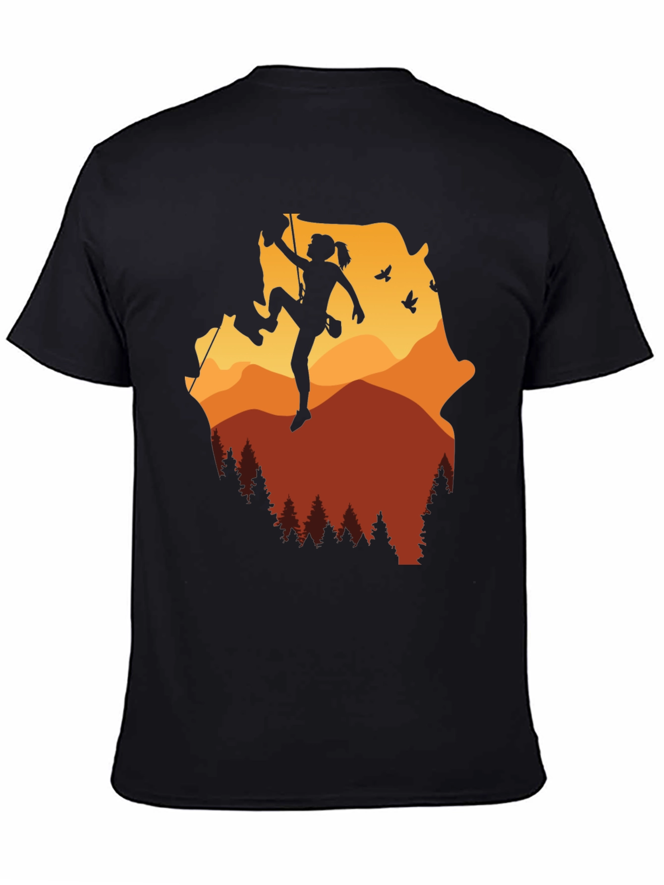 Black Mountain Climbing Graphic Tee - Adventure Awaits view 4