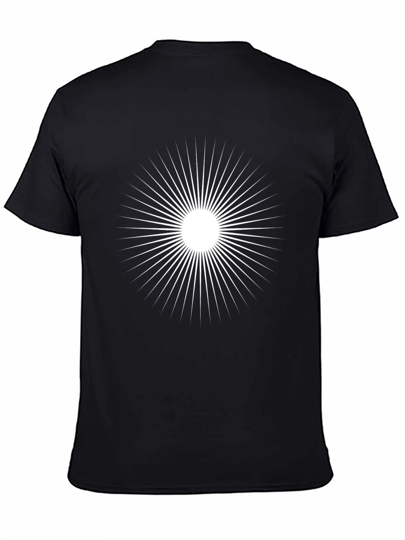 Black Starburst Graphic Tee - Black Cotton Blend Shirt view 4