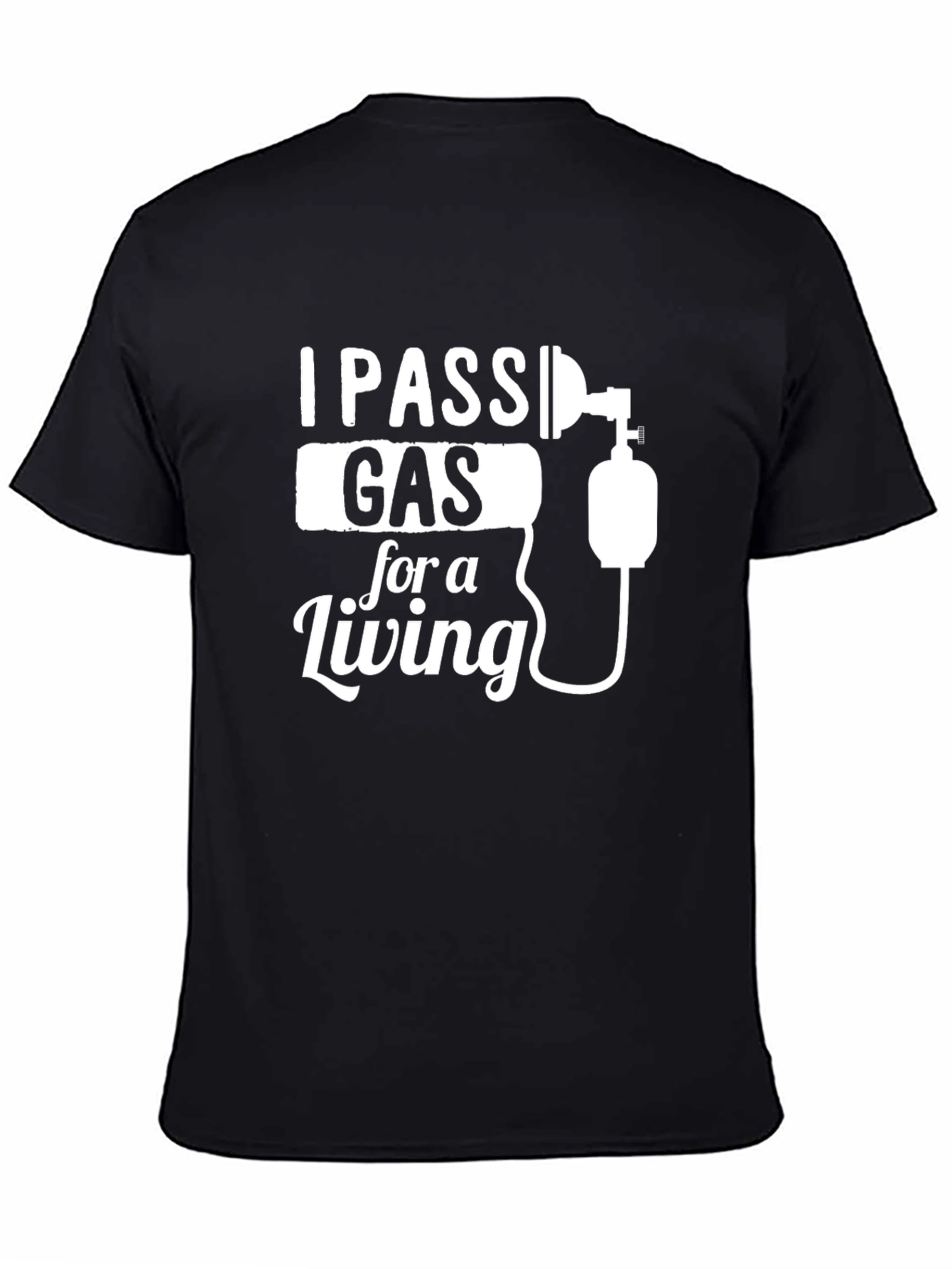 Black I Pass Gas For A Living Graphic T-Shirt view 4