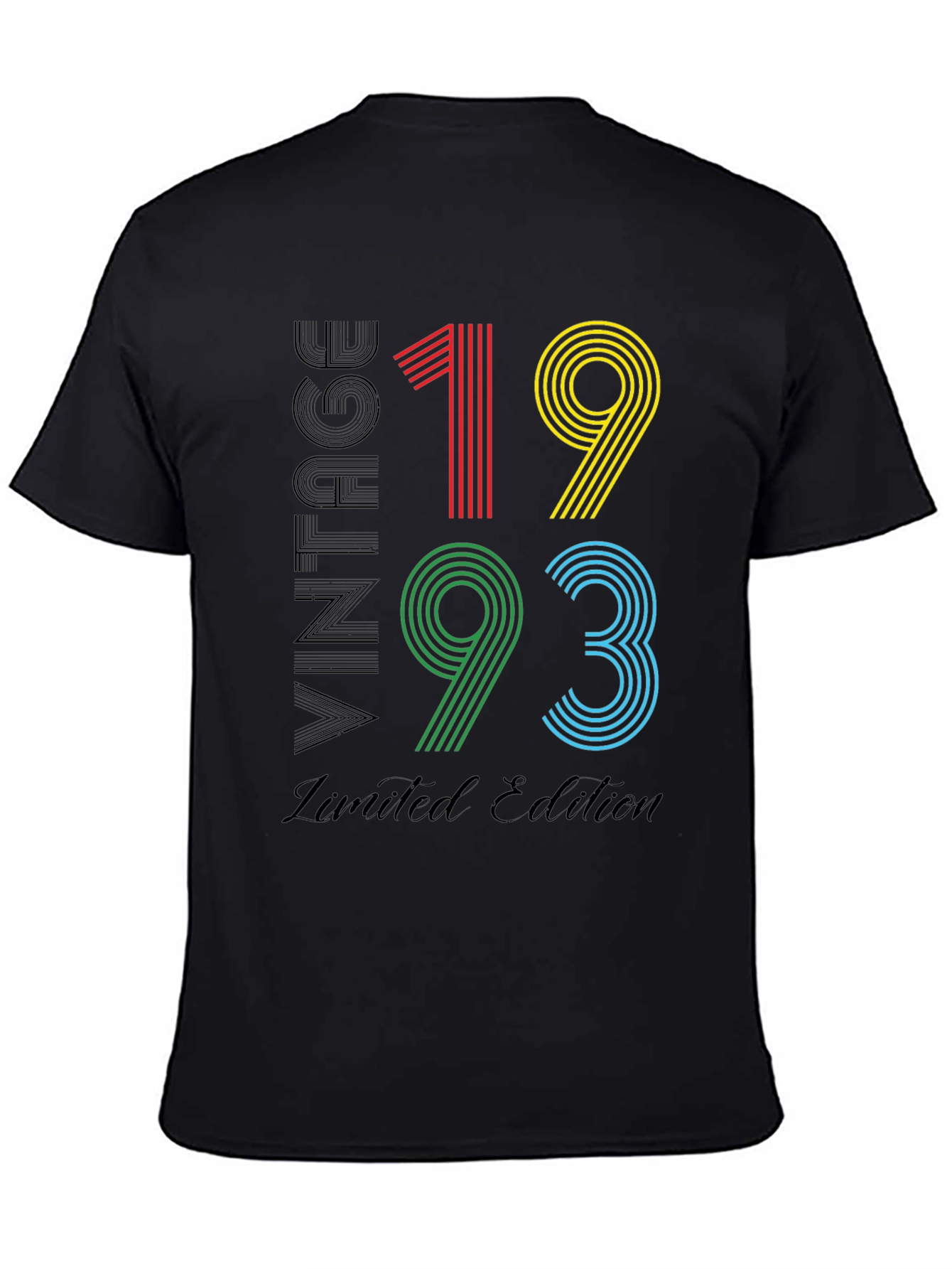 Black Vintage 1993 Limited Edition T-Shirt view 4