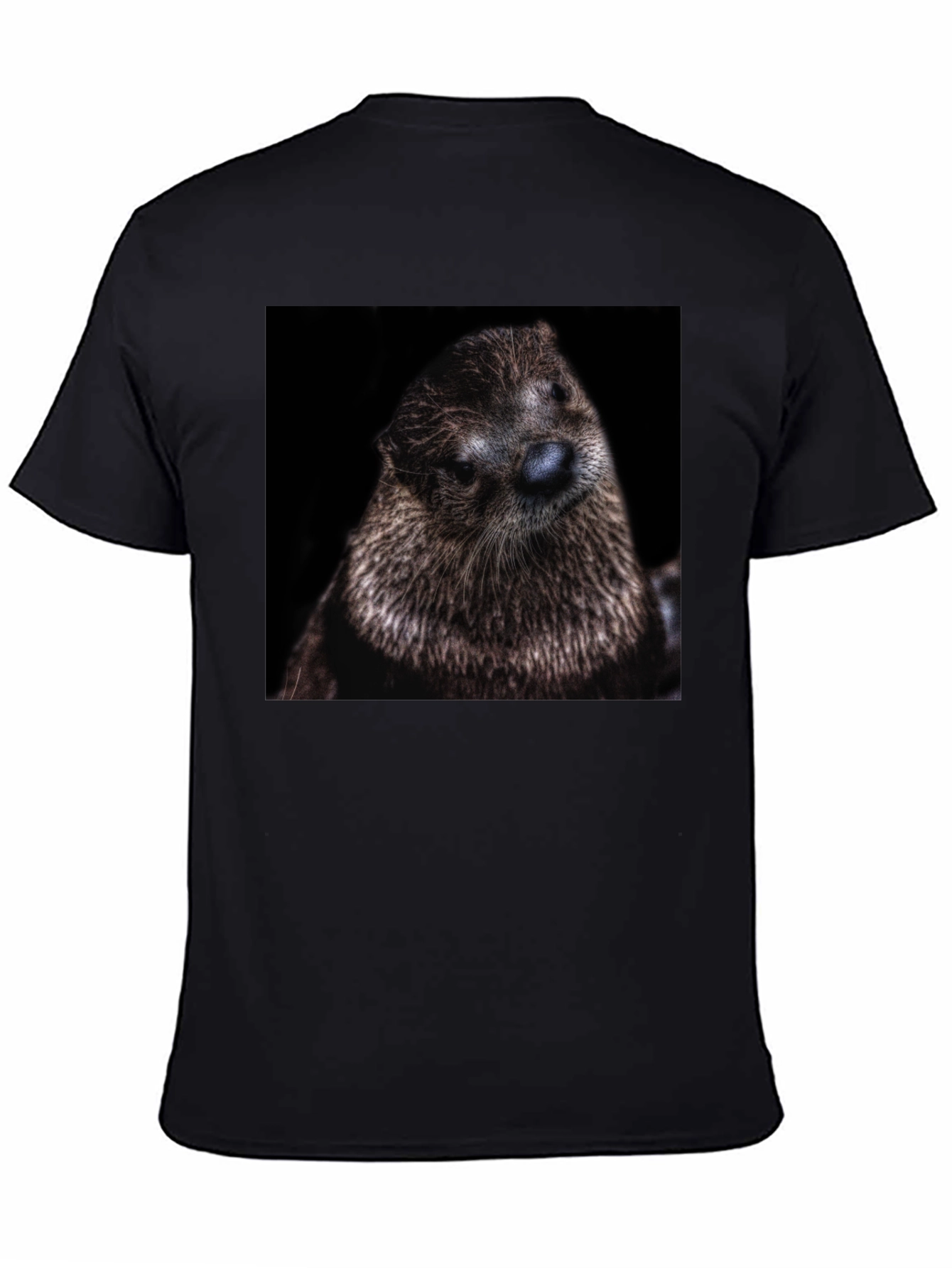 Black Otter Portrait Graphic T-Shirt view 4