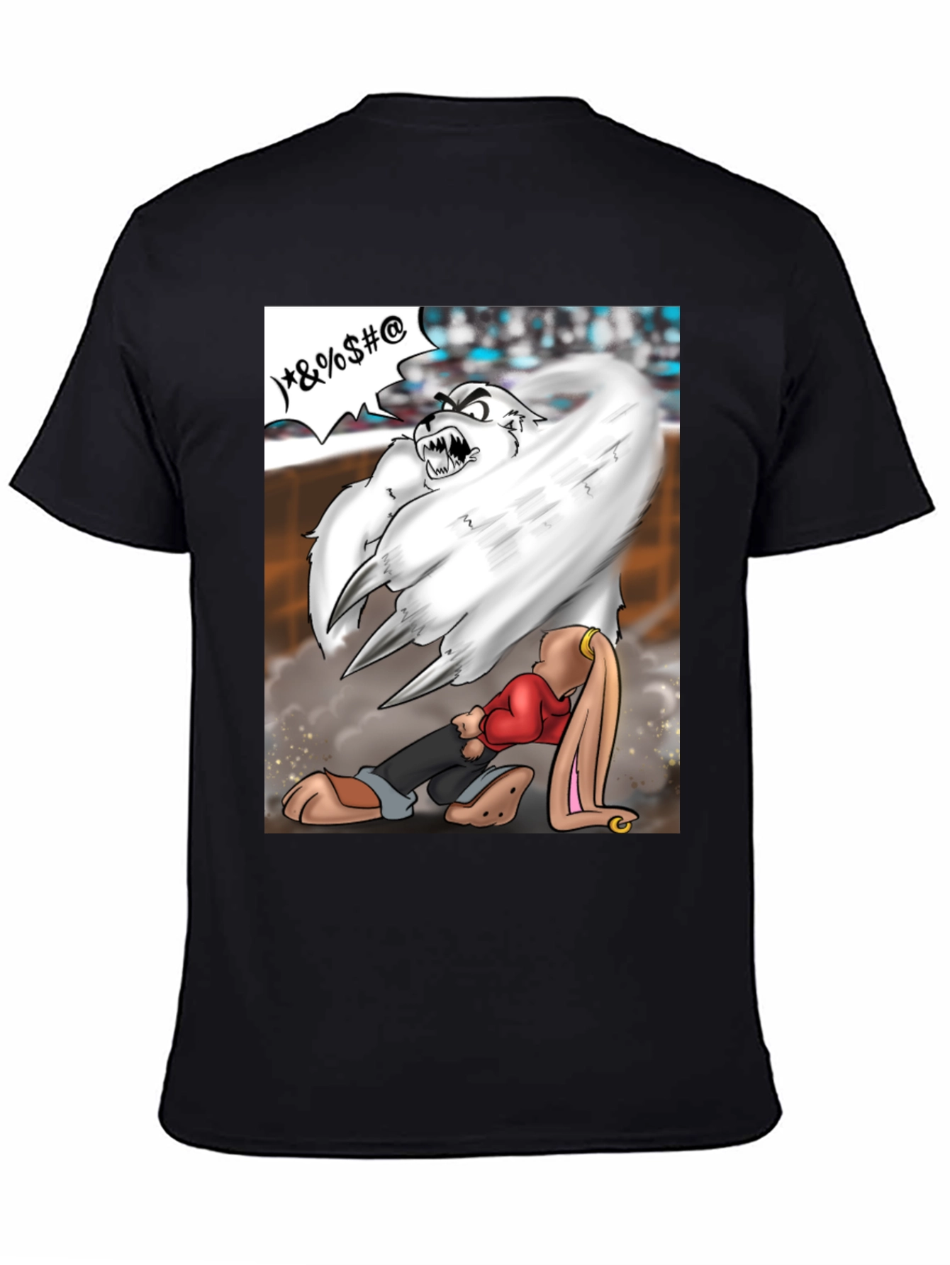 Black Cartoon Graphic T-Shirt view 4