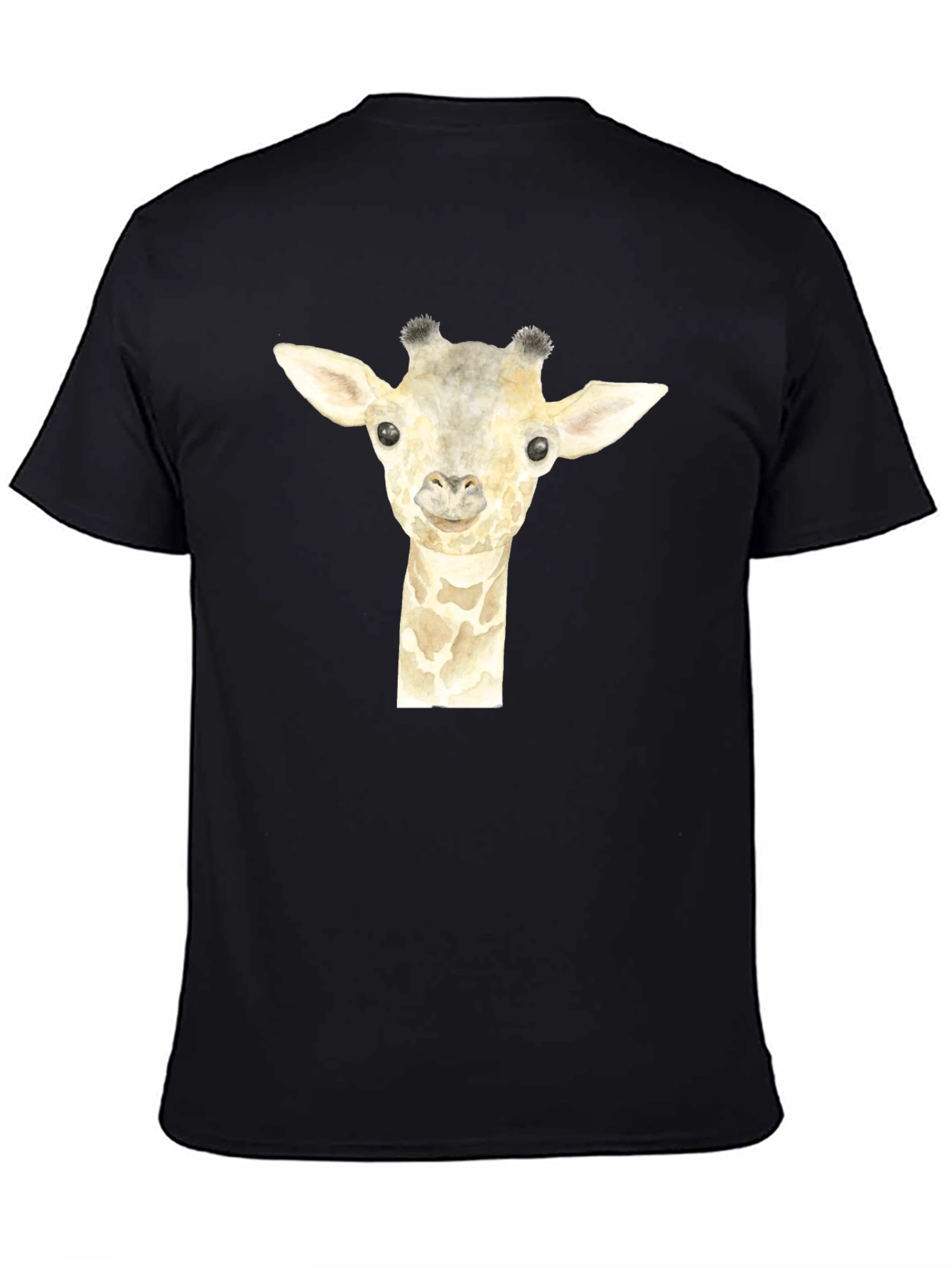 Black Giraffe Graphic Tee - Men's Black T-Shirt view 4