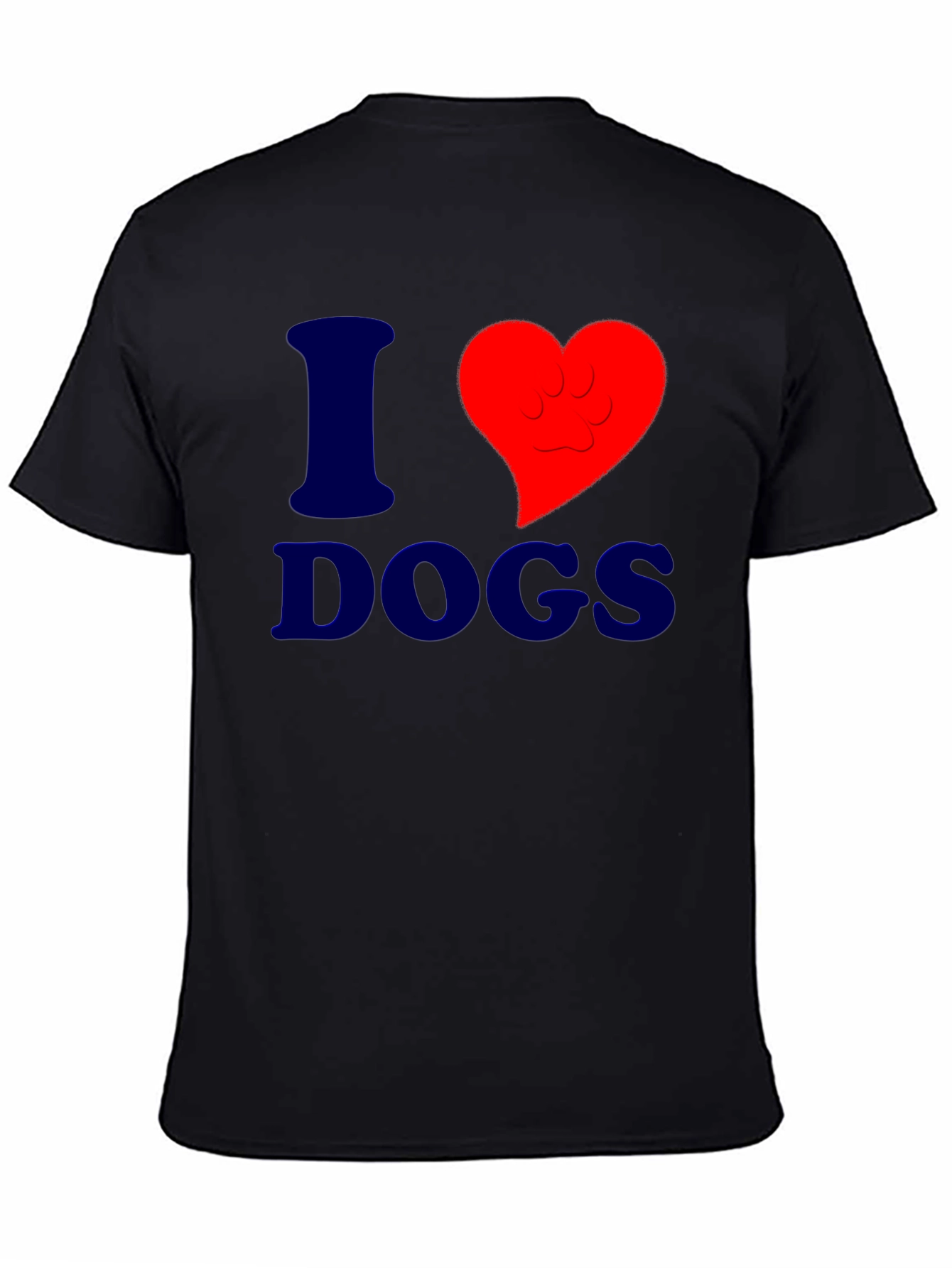 Black I Heart Dogs Graphic Tee - Stylish & Comfortable view 4