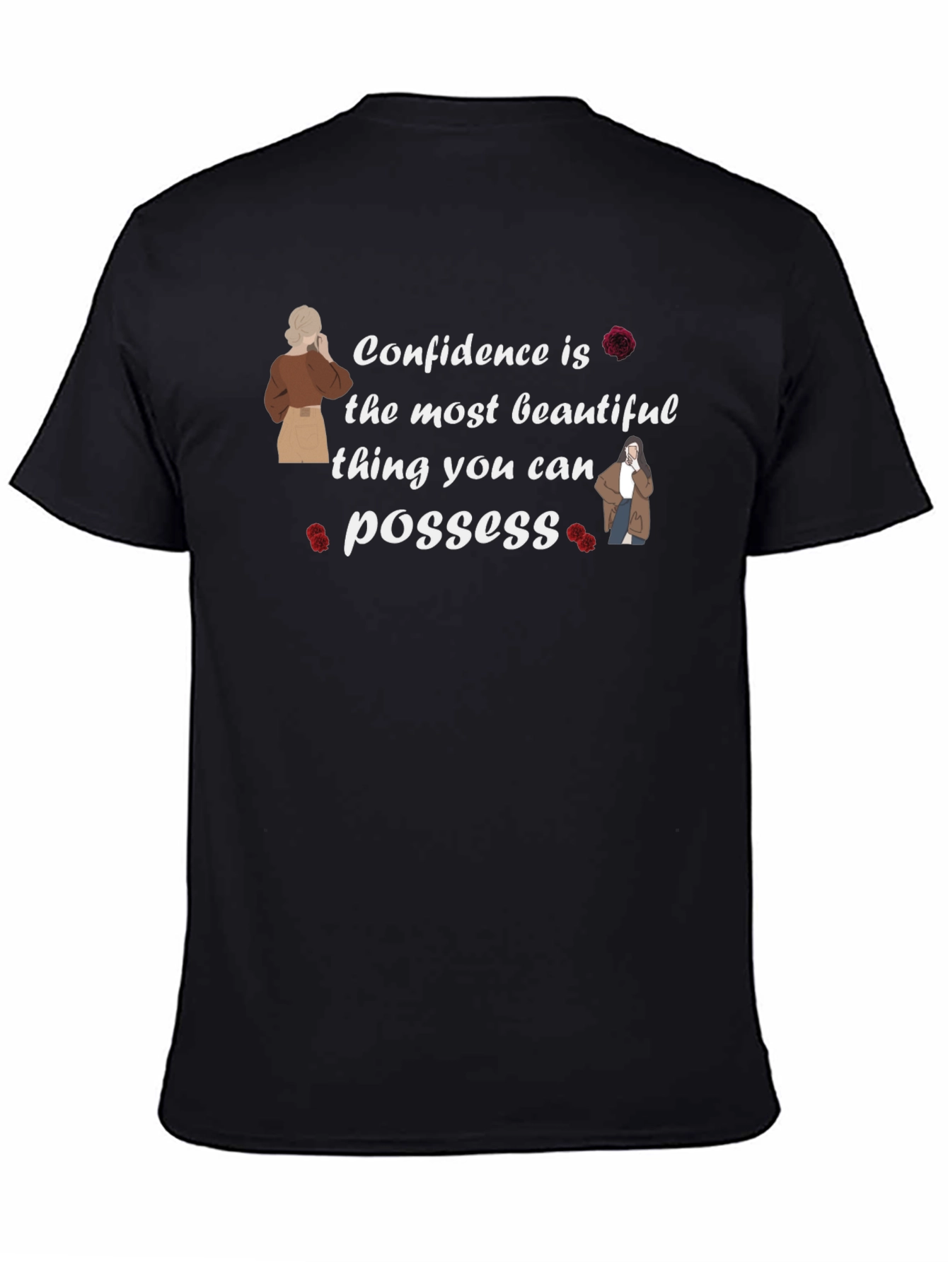 Black Confidence Graphic T-Shirt view 4