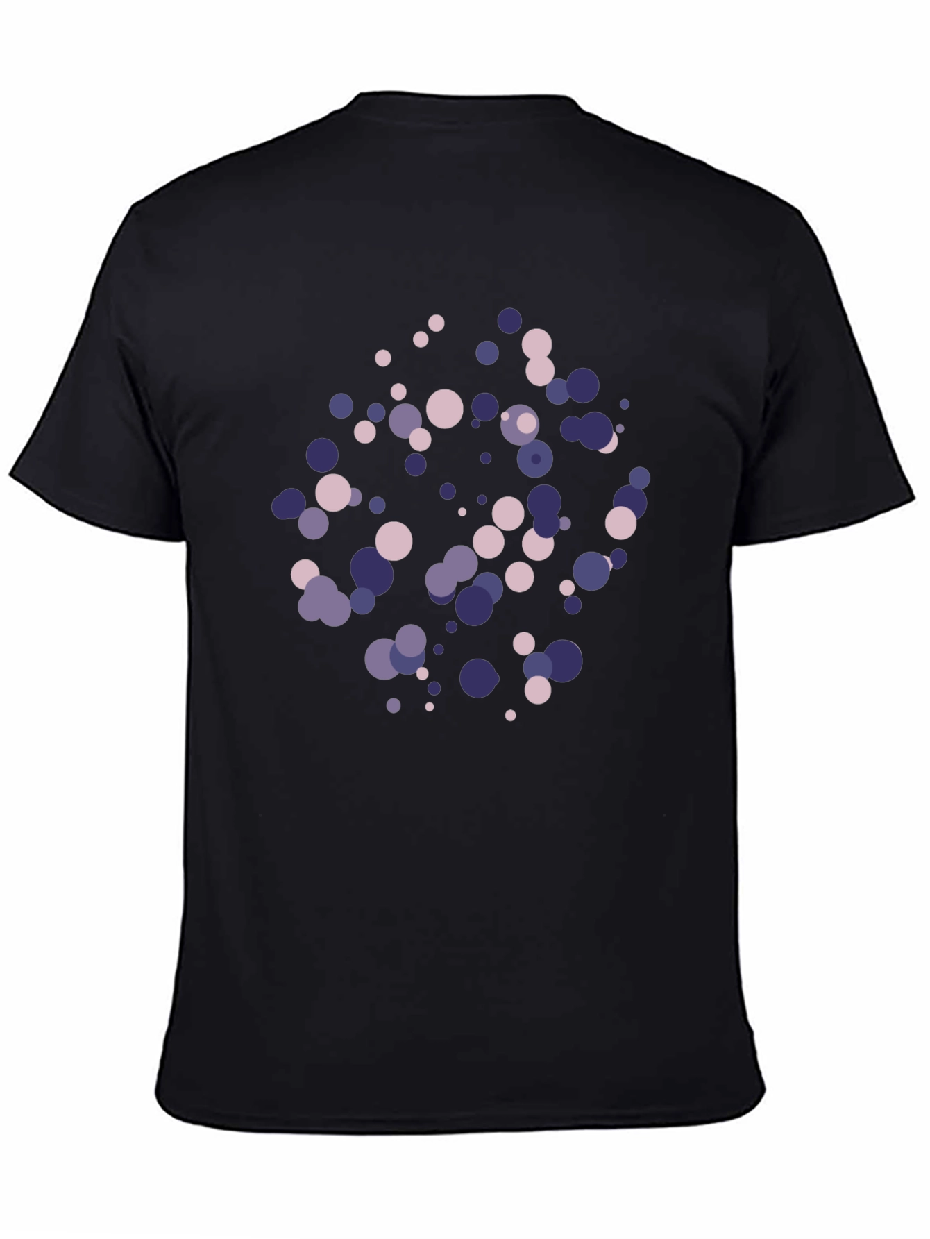 Black Modern Abstract Dot T-Shirt view 4