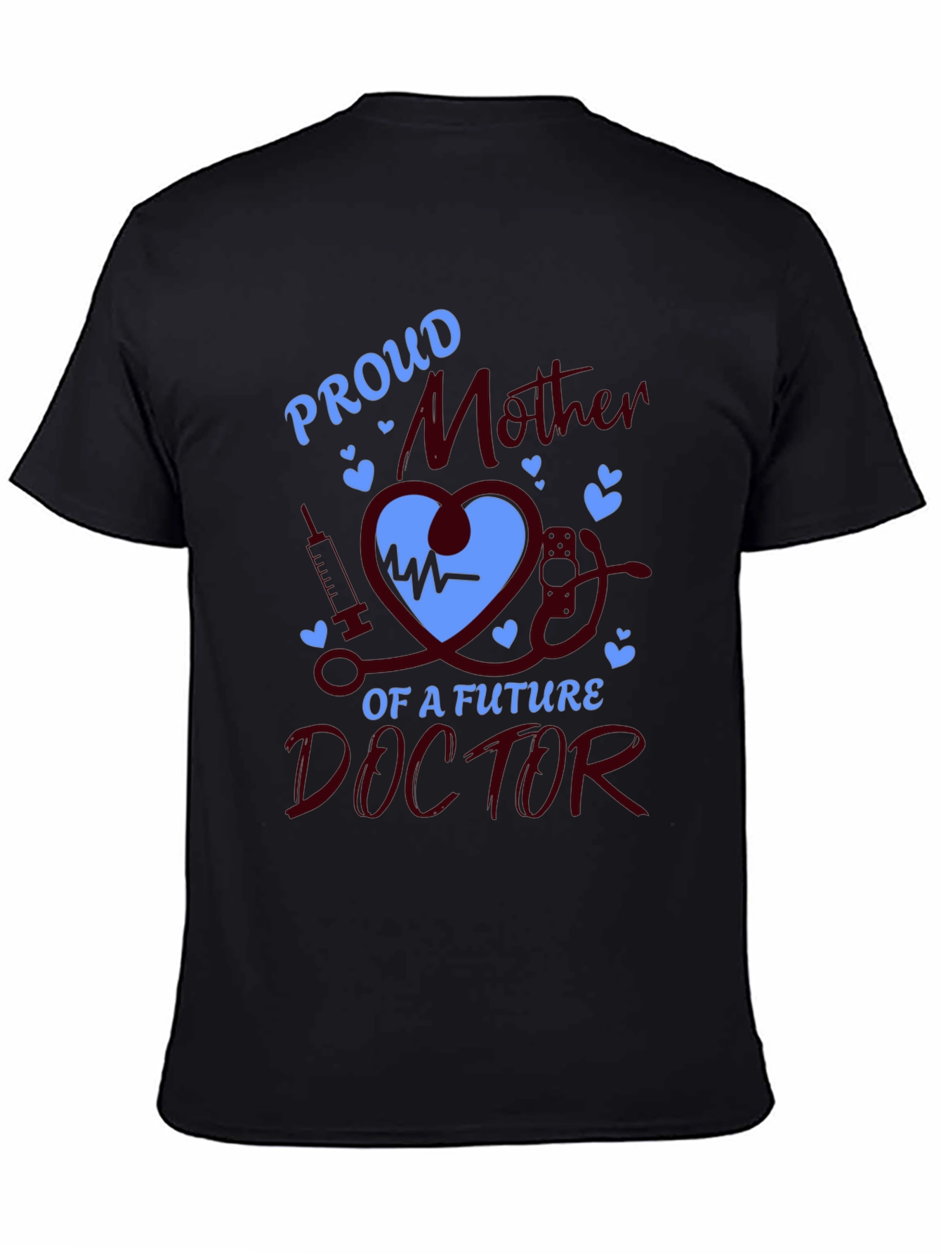 Black Proud Mother of Future Doctor T-Shirt view 4