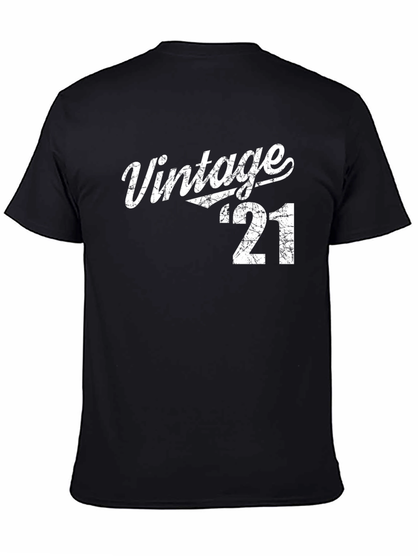 Black Vintage 21 Graphic Tee - Black view 4