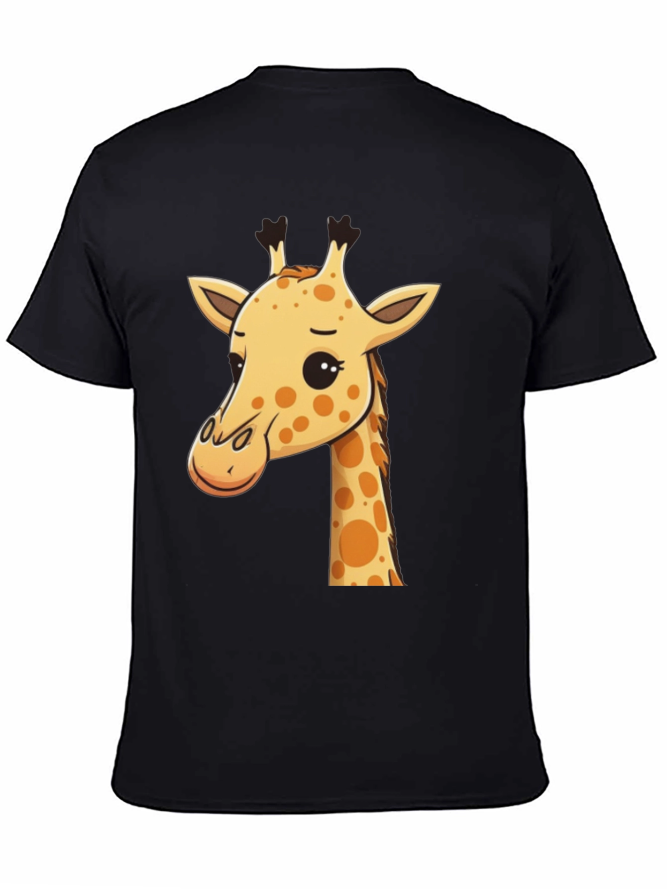 Black Giraffe Graphic Tee - Men's Black Crew Neck view 4