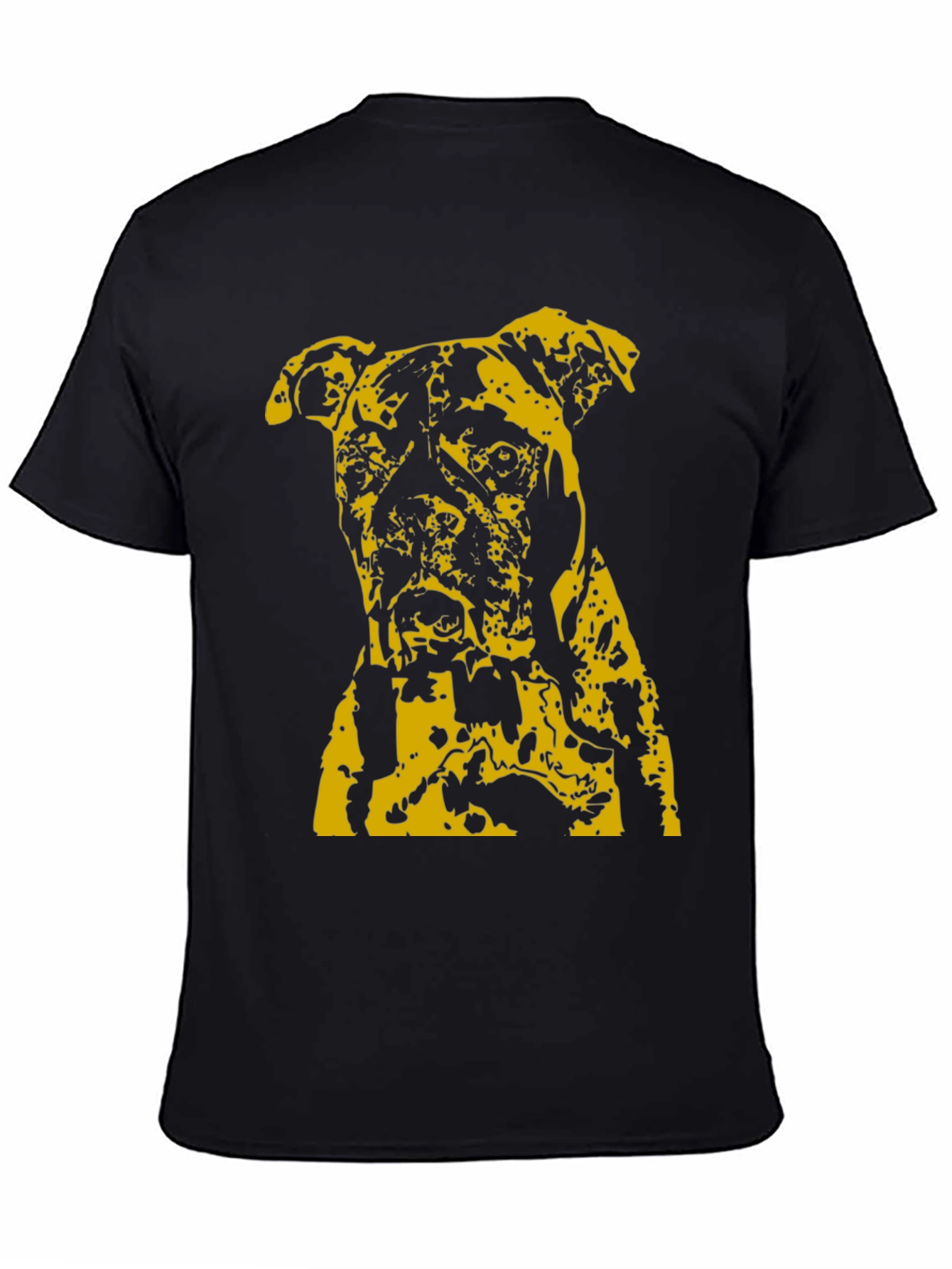 Black Boxer Dog Graphic T-Shirt - Black view 4