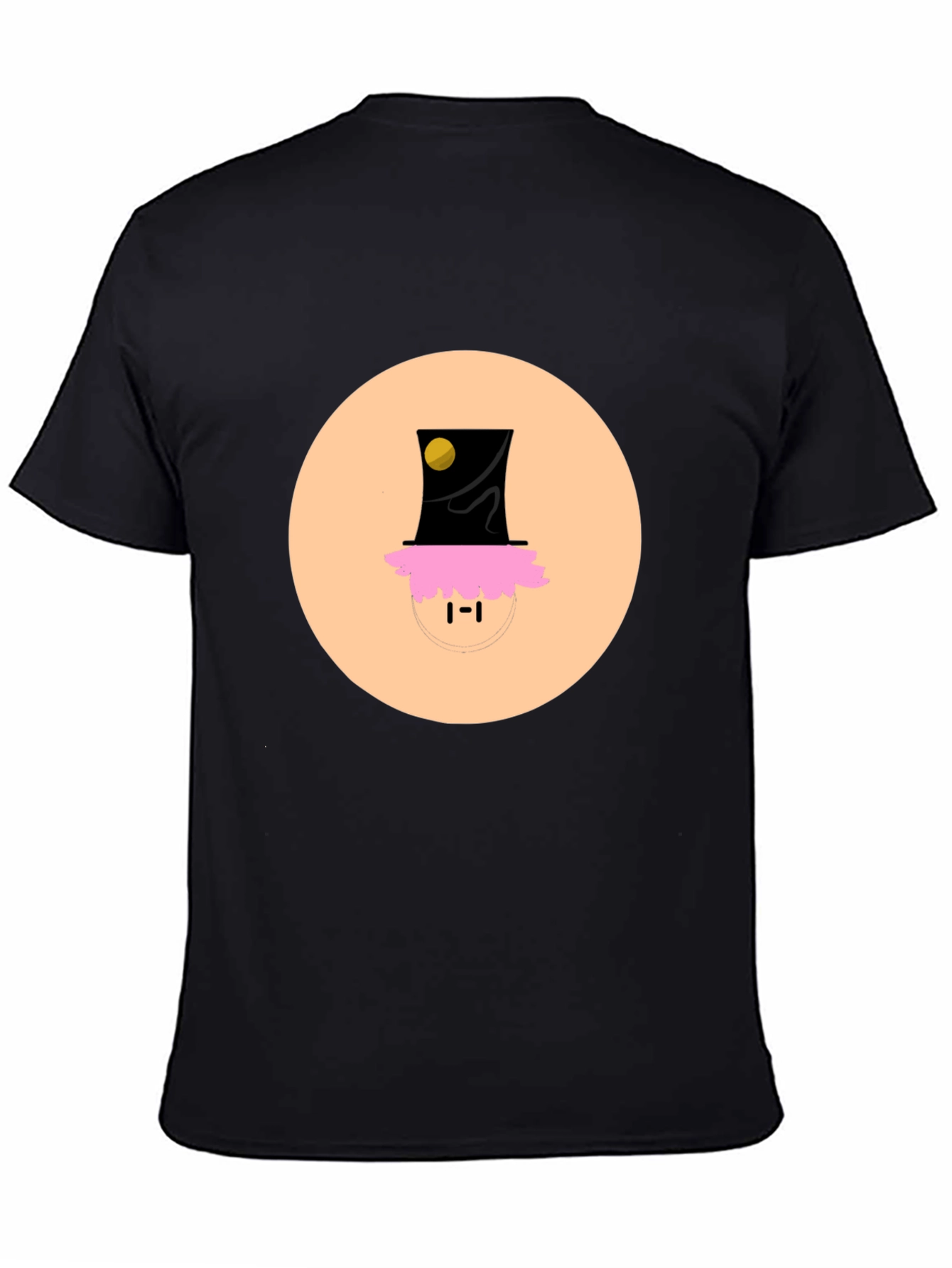 Black Funky Top Hat Tee - Unique Graphic Print T-Shirt view 4