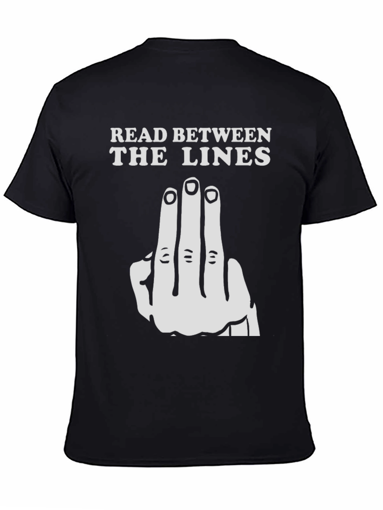 Black Read Between The Lines Graphic T-Shirt view 4