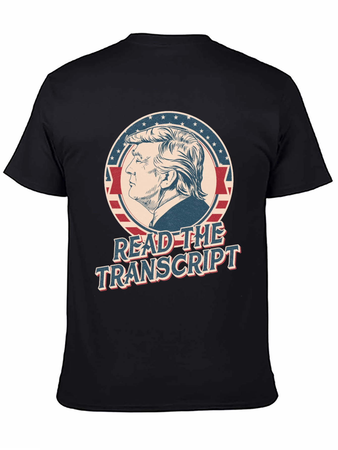 Black Read The Transcript T-Shirt - Political Statement Tee view 4