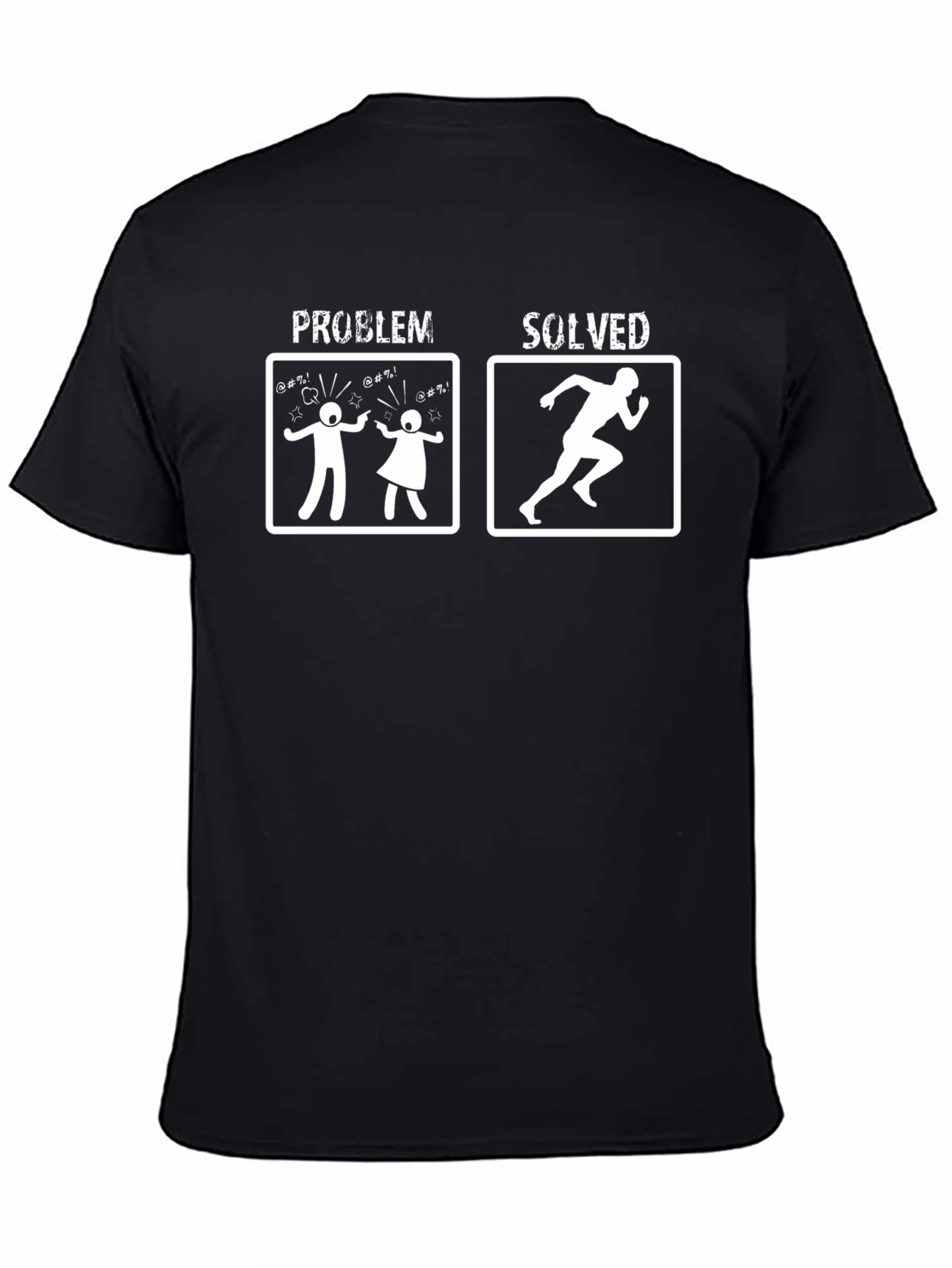 Black Problem Solved Running T-Shirt view 4
