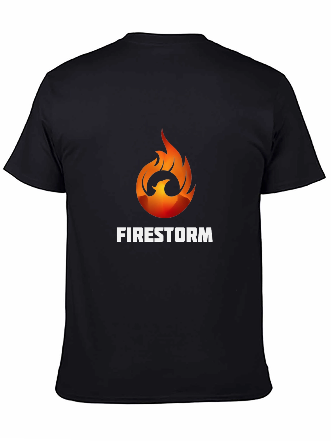 Black Firestorm Graphic Tee - Bold Design, Soft Fabric view 4