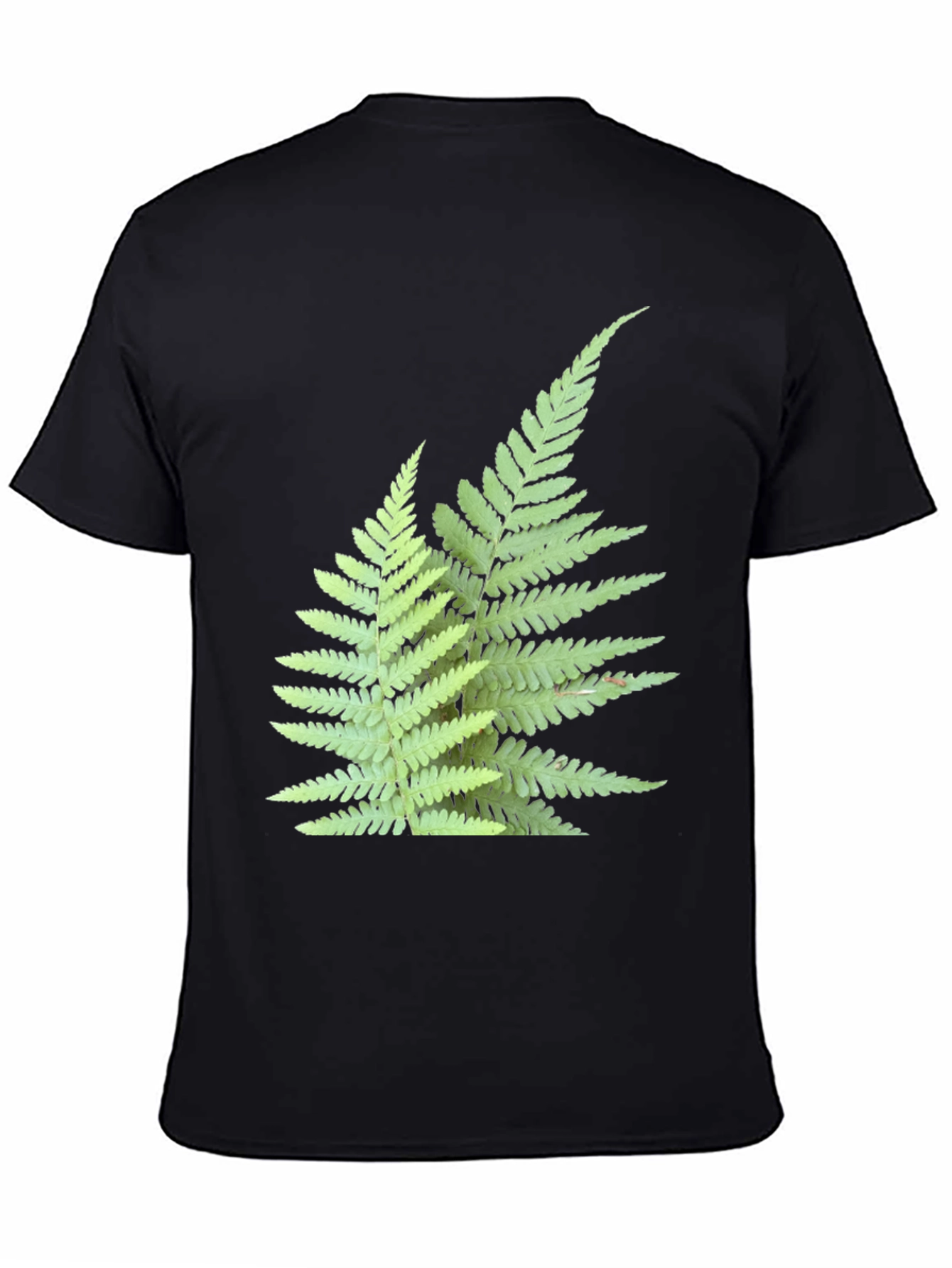 Black Fern Print Black T-Shirt view 4