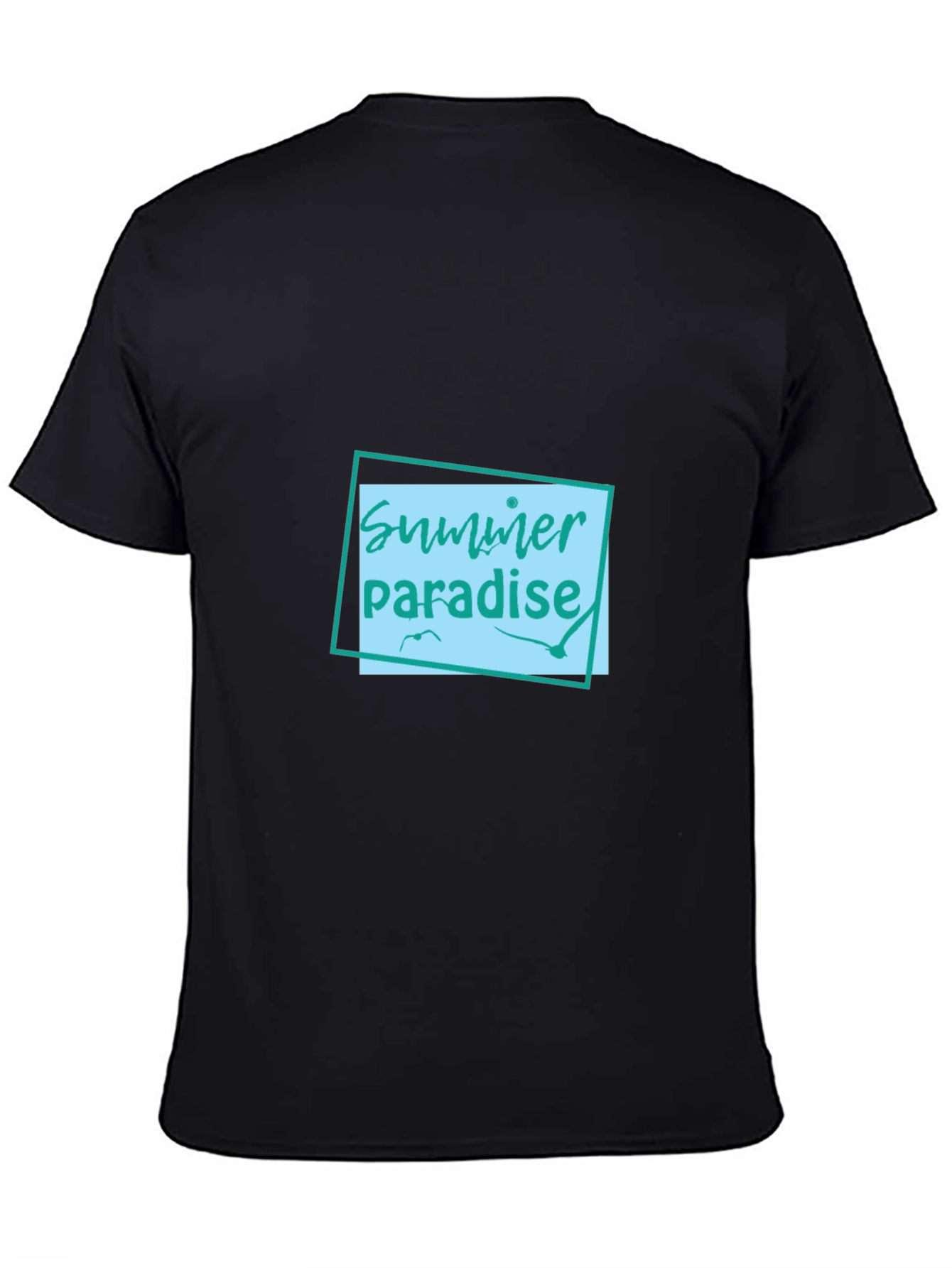 Black Summer Paradise Graphic Tee - Black view 4