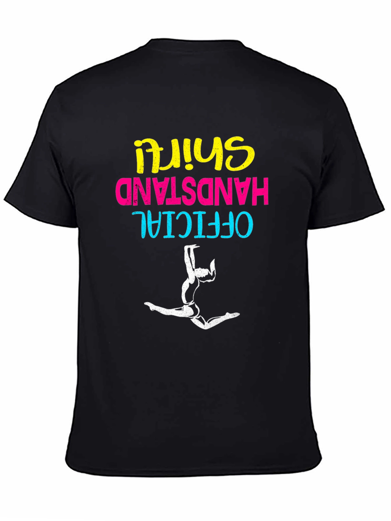 Black Official Handstand Shirt, Gymnastics Tee view 4