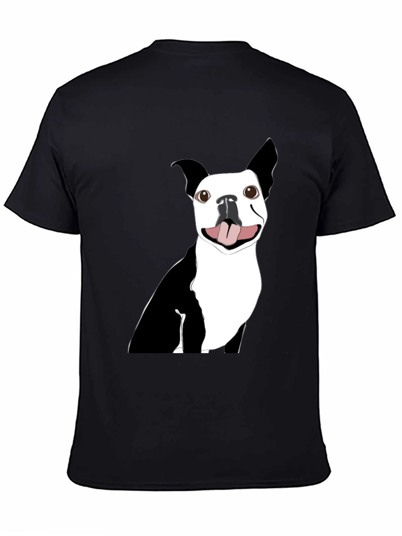 Black Boston Terrier Graphic Tee - Soft Cotton Blend view 4