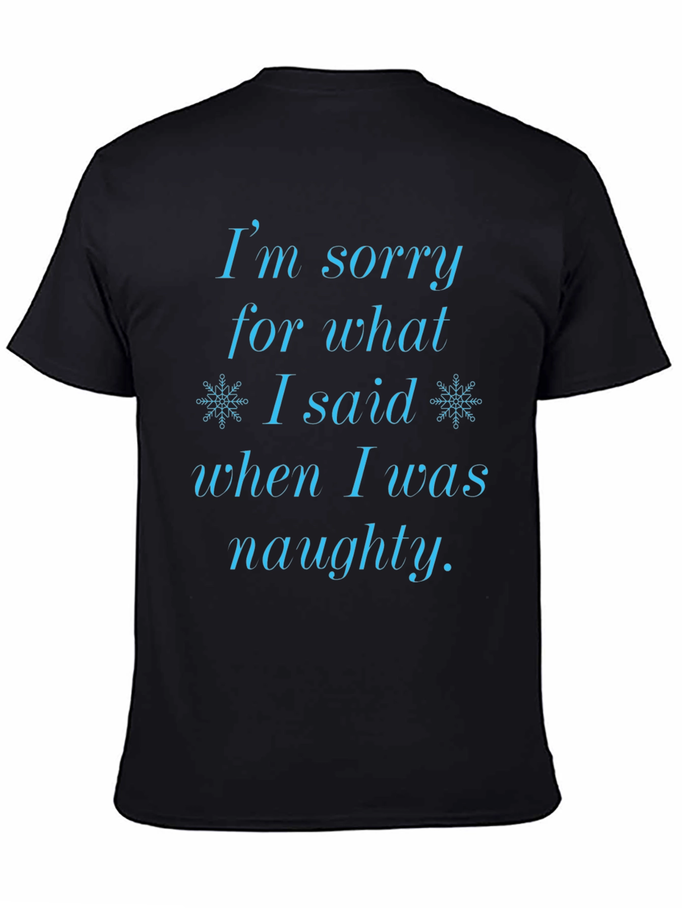 Black Naughty Apology T-Shirt view 4