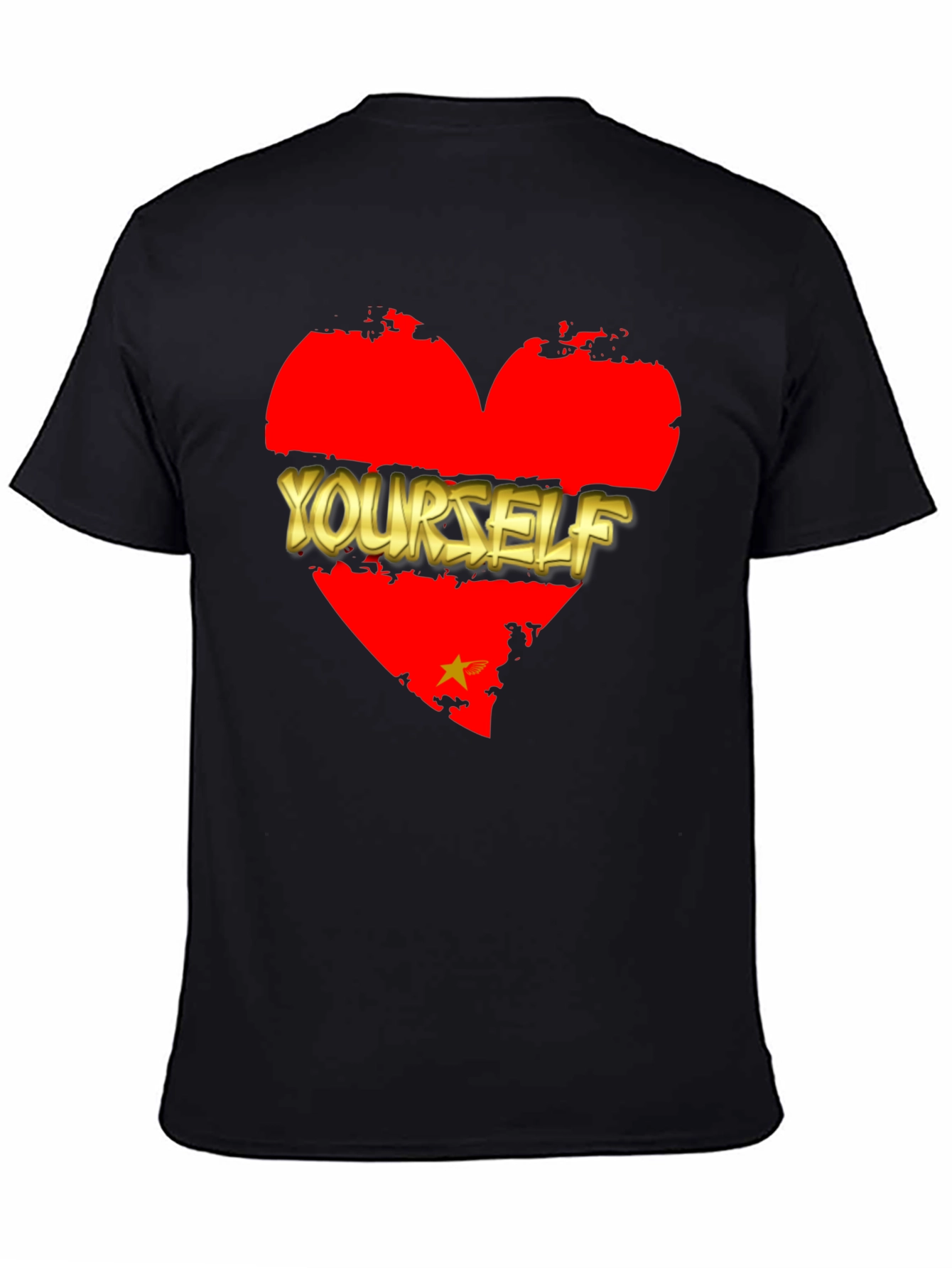 Black Love Yourself Graphic T-Shirt - Black view 4