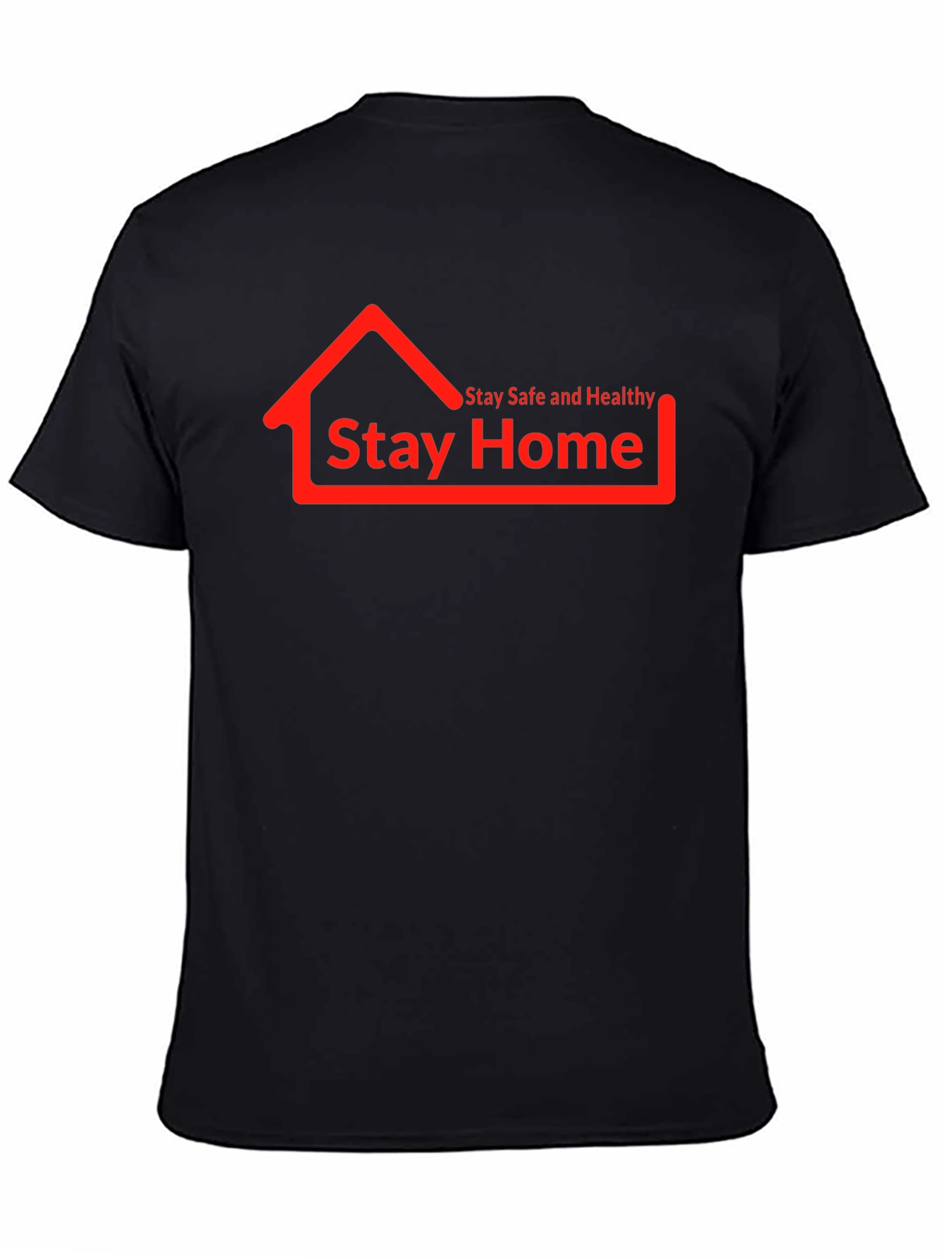 Black Stay Home Graphic Tee - Comfort & Style! view 4
