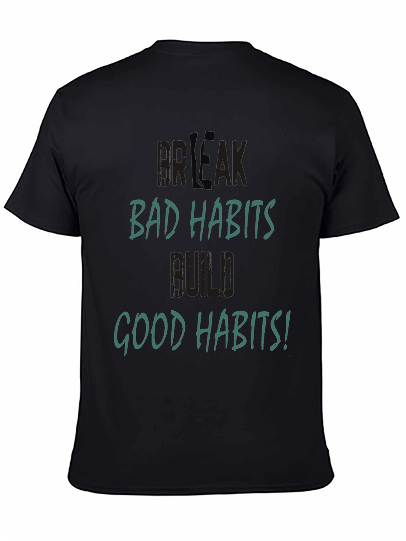 Black Break Bad Habits Tee view 4