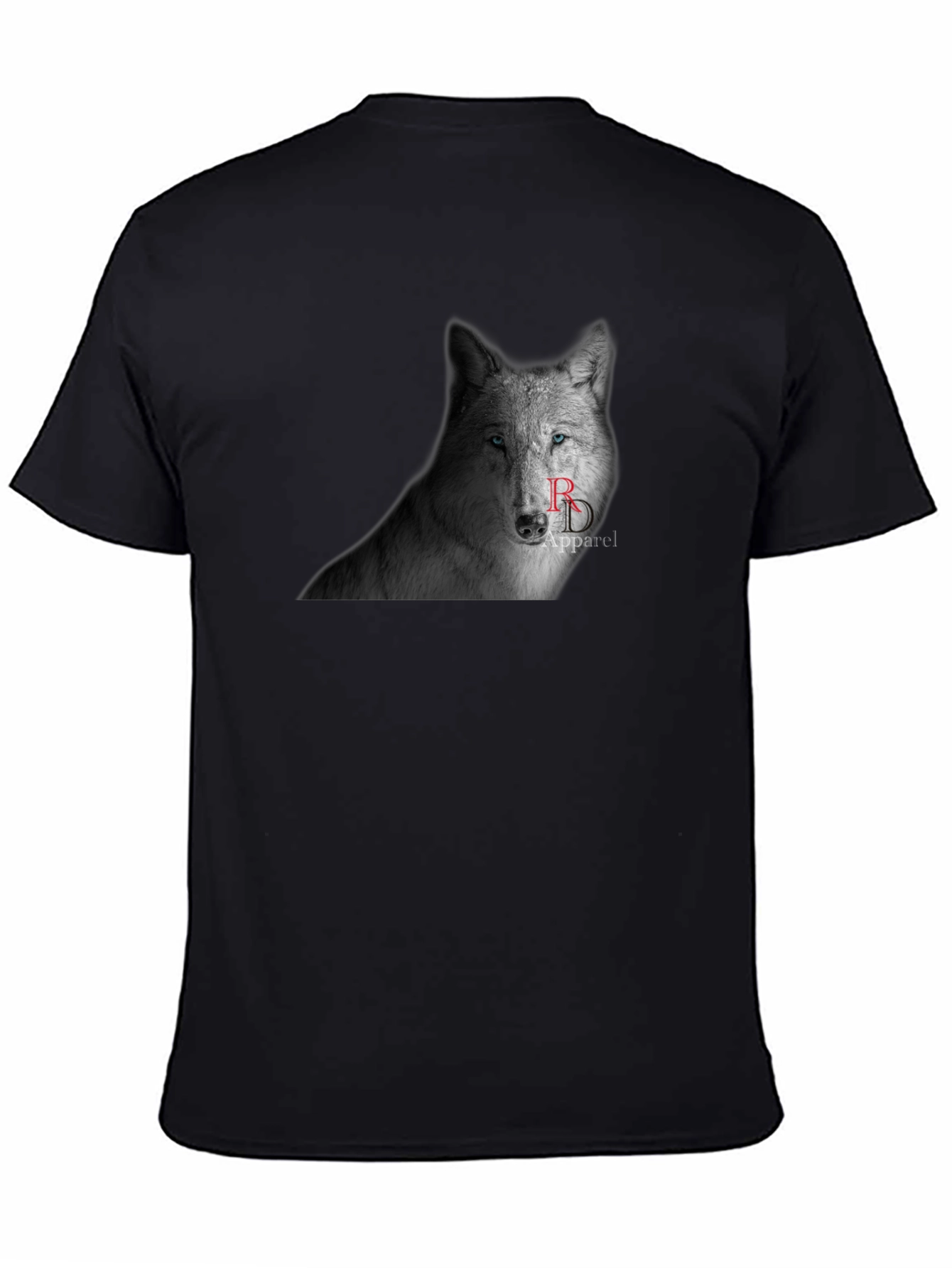 Black Wolf Graphic T-Shirt - Black Crew Neck Tee view 4