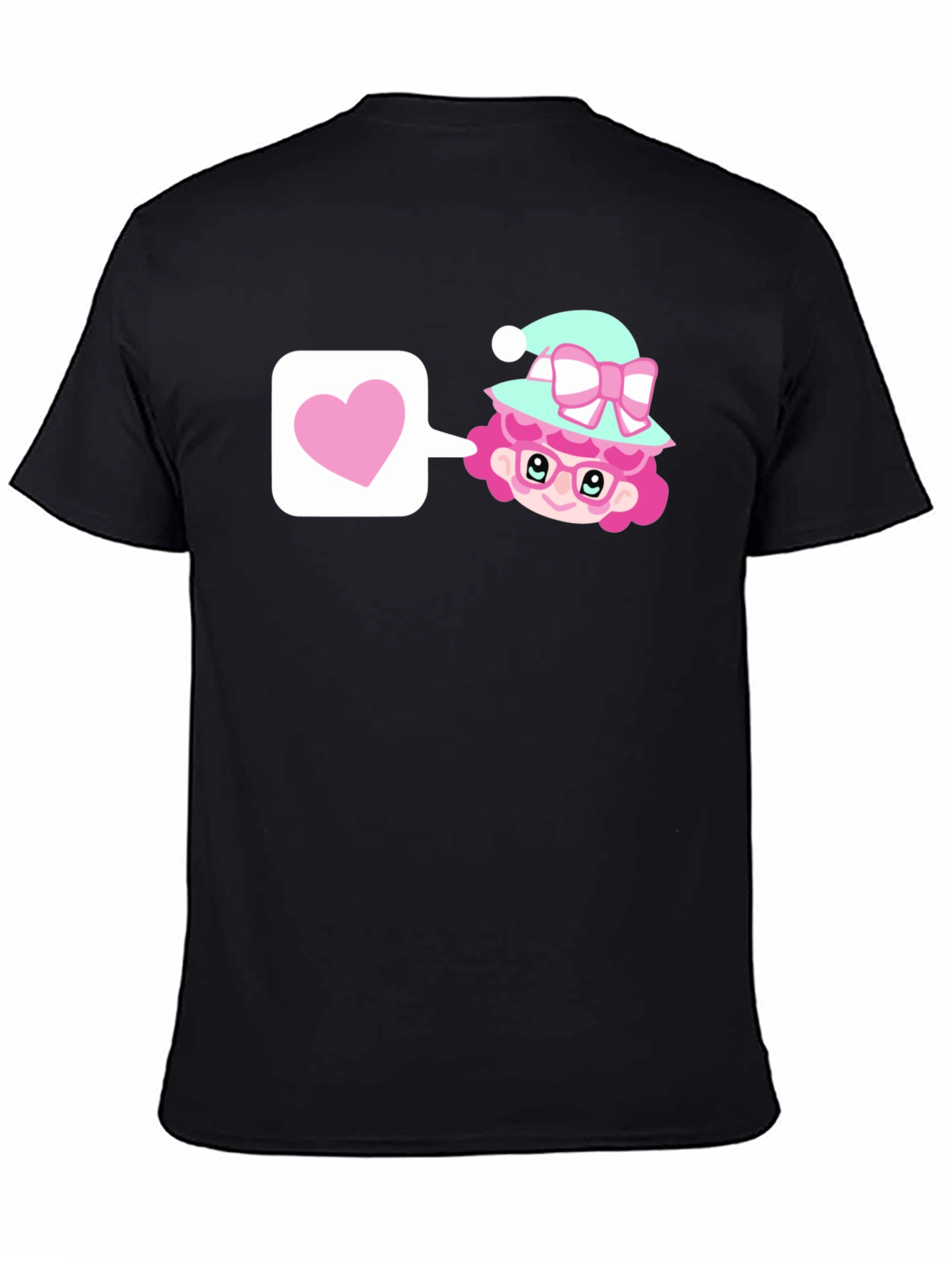 Cute Cartoon Character Love T-Shirt - 4