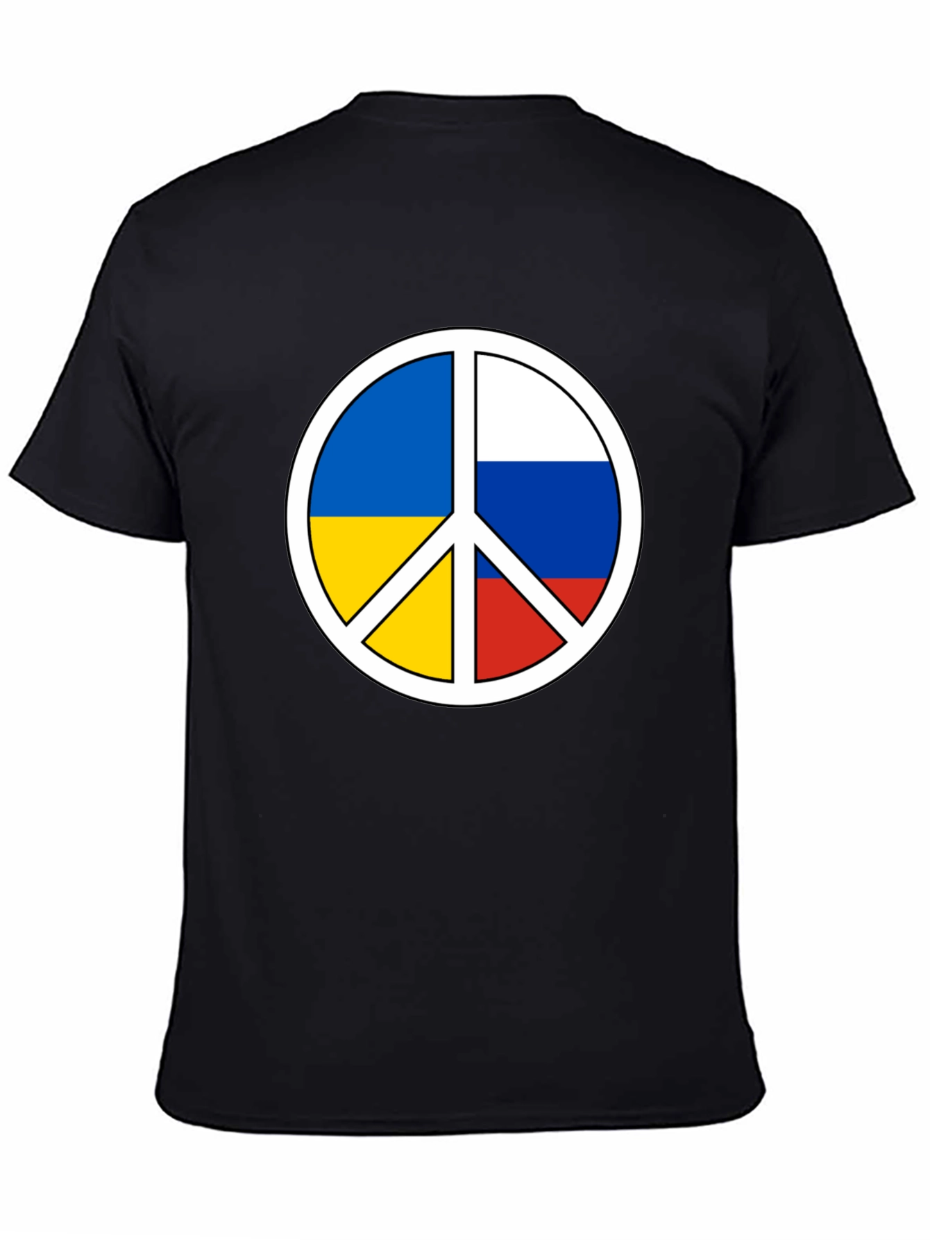 Black Peace Ukraine Russia T-Shirt view 4