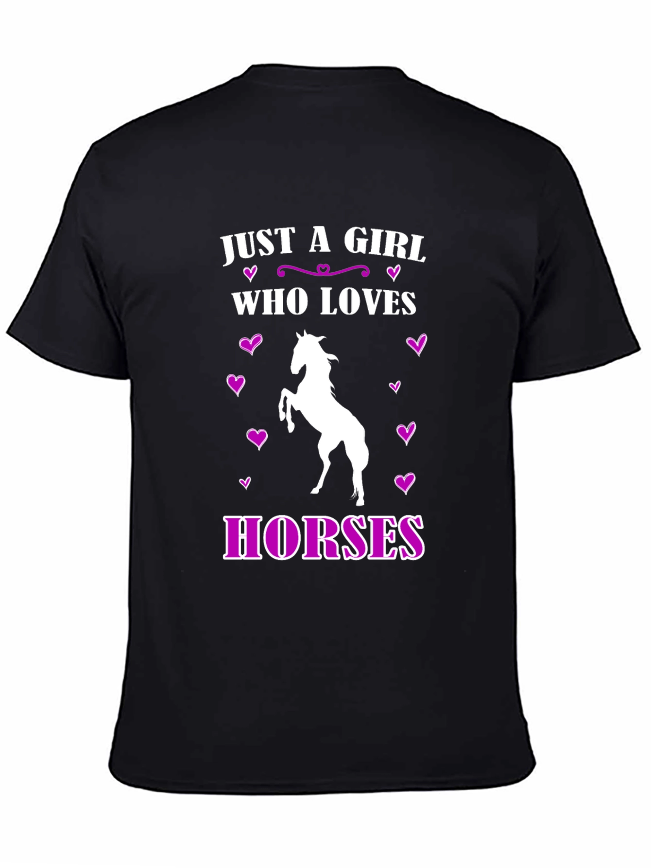 Black Girl Who Loves Horses Graphic T-Shirt view 4