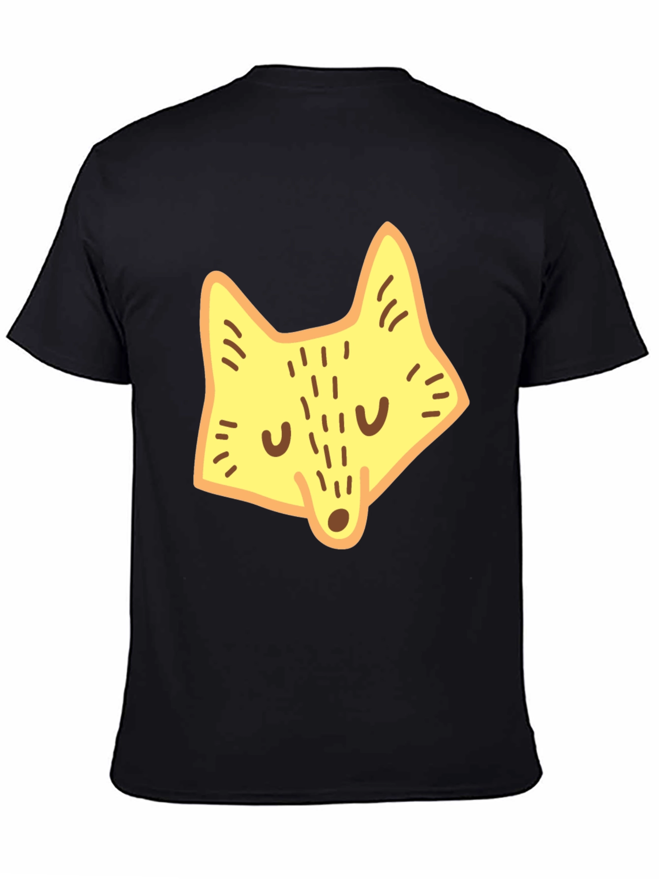Black Fun Fox Graphic Tee - Black Cotton Blend view 4