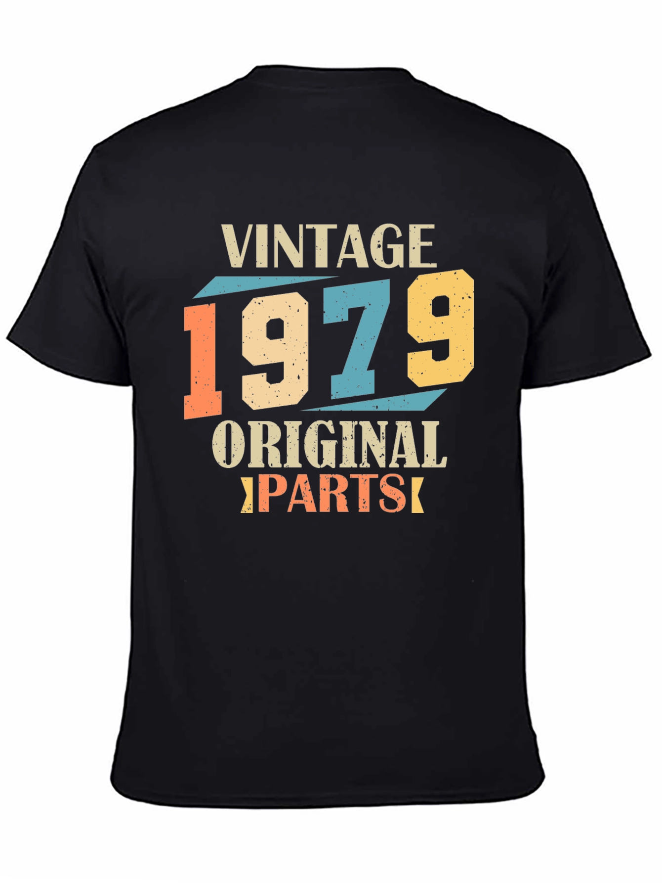 Black Vintage 1979 Original Parts Graphic T-Shirt view 4